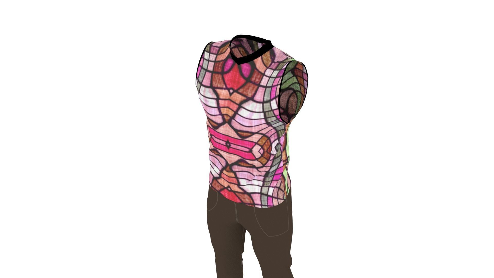 Man Clothing  Low-poly 3D model_3