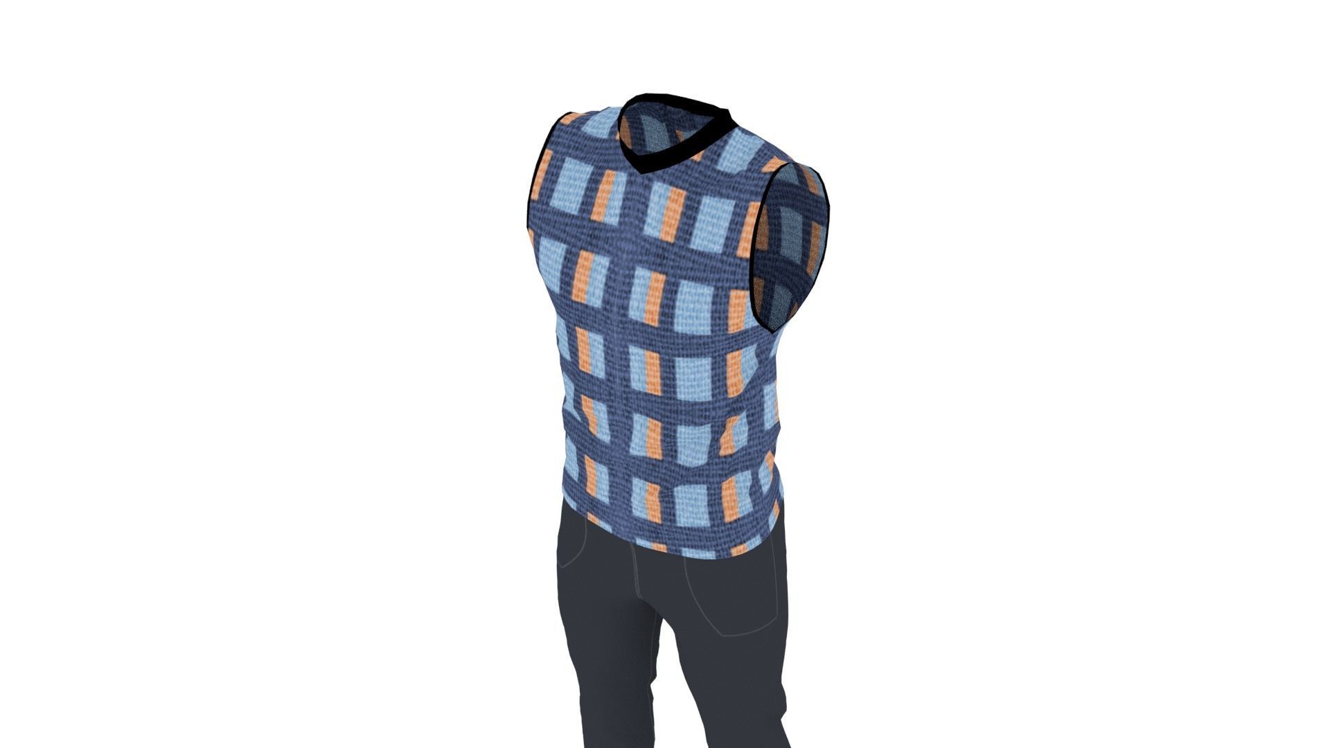 Man Clothing  Low-poly 3D model_3