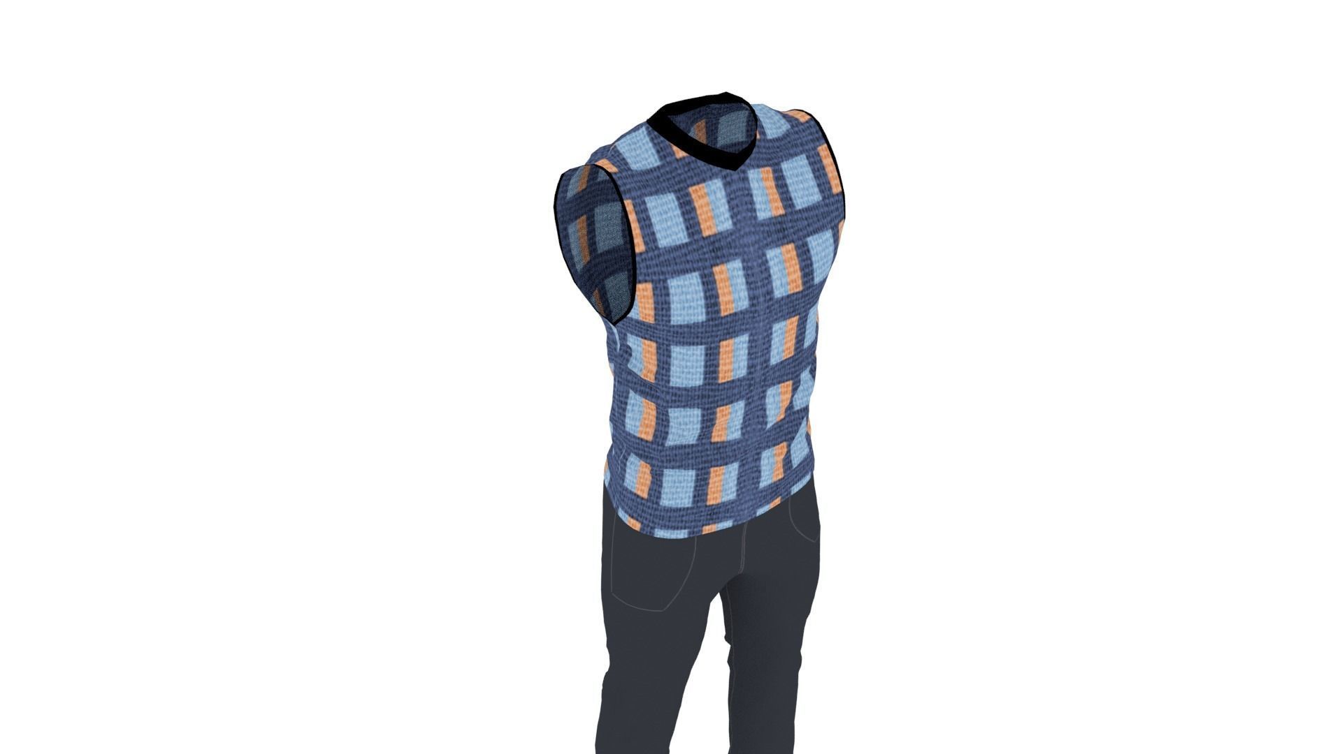 Man Clothing  Low-poly 3D model_4