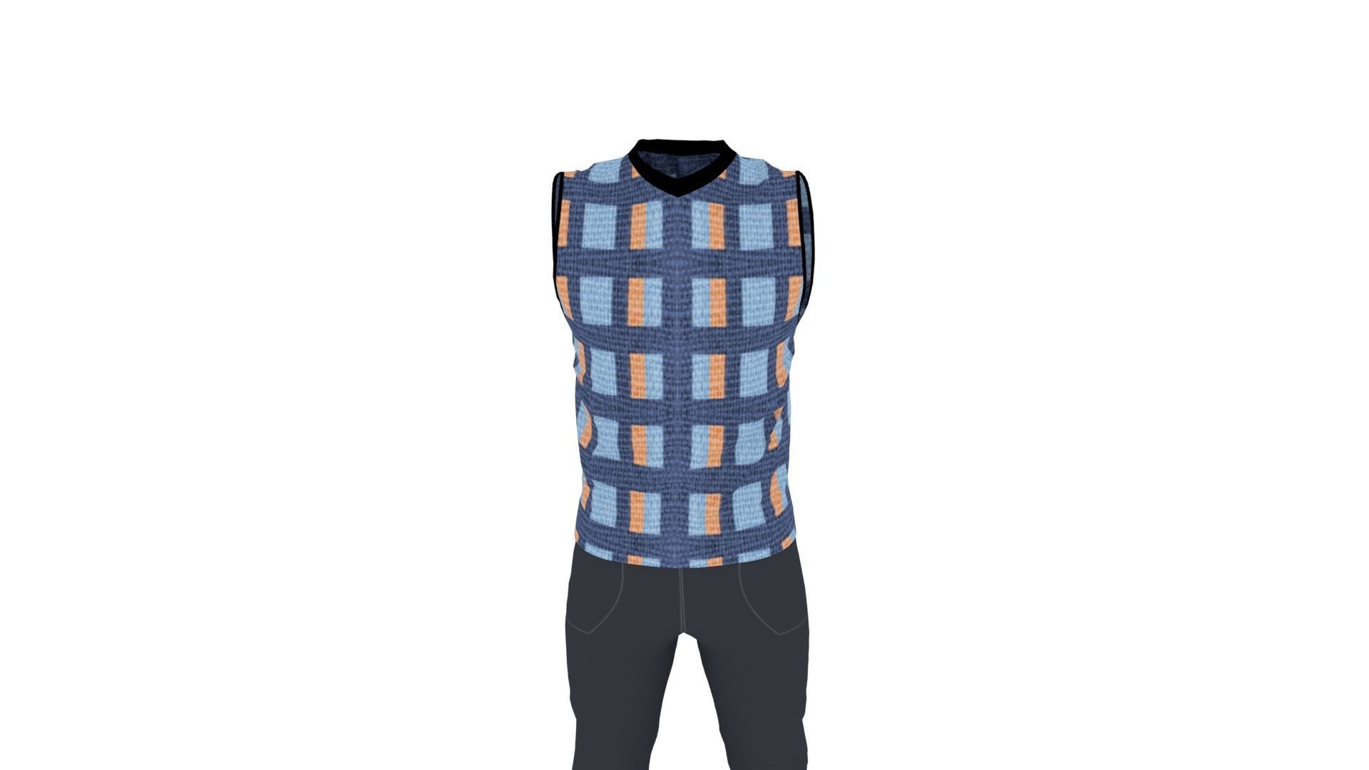 Man Clothing  Low-poly 3D model_5