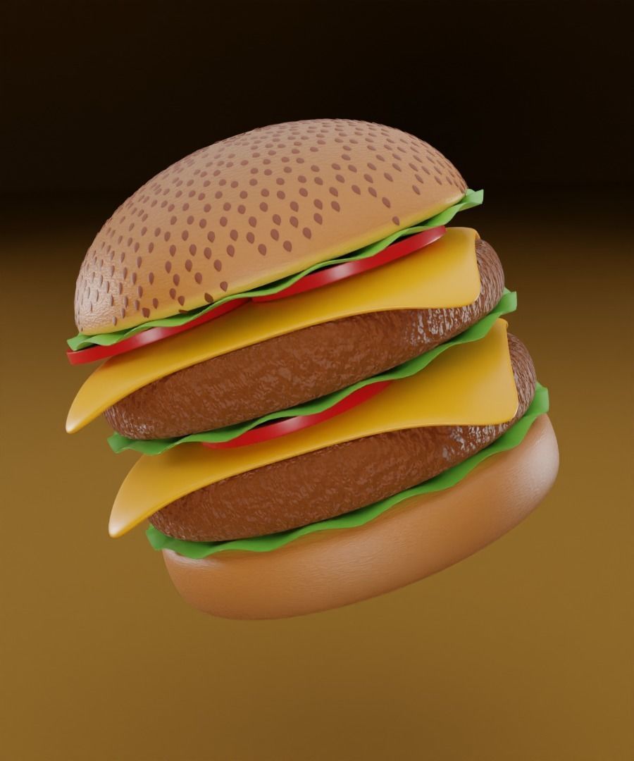Burger 3D model 3D model_15