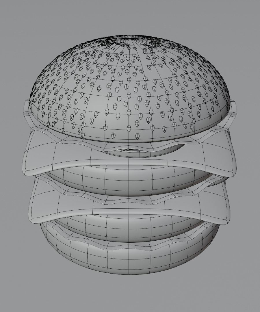 Burger 3D model 3D model_35