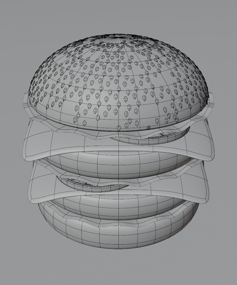 Burger 3D model 3D model_31