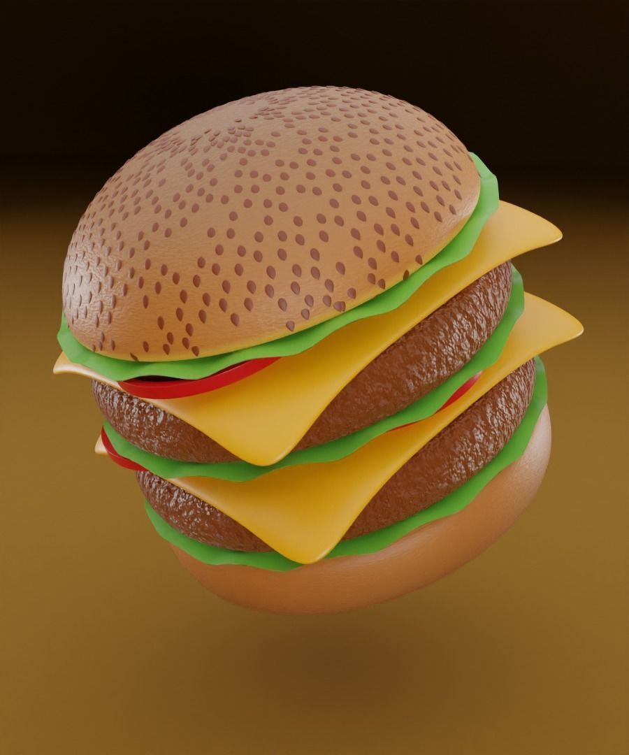 Burger 3D model 3D model_7