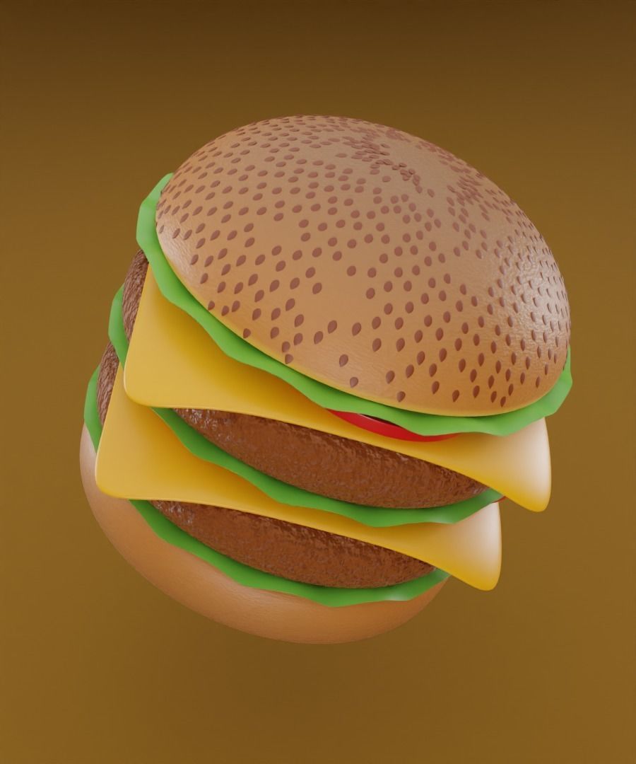 Burger 3D model 3D model_9