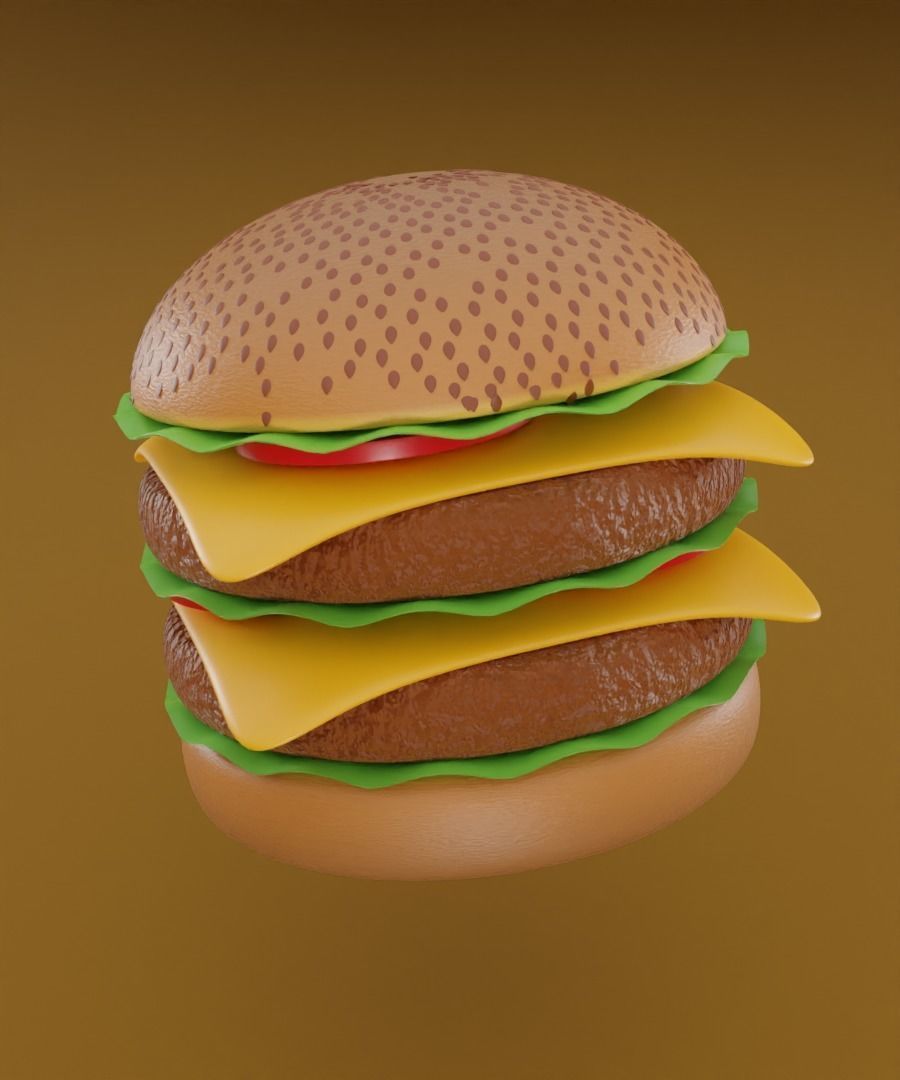 Burger 3D model 3D model_10