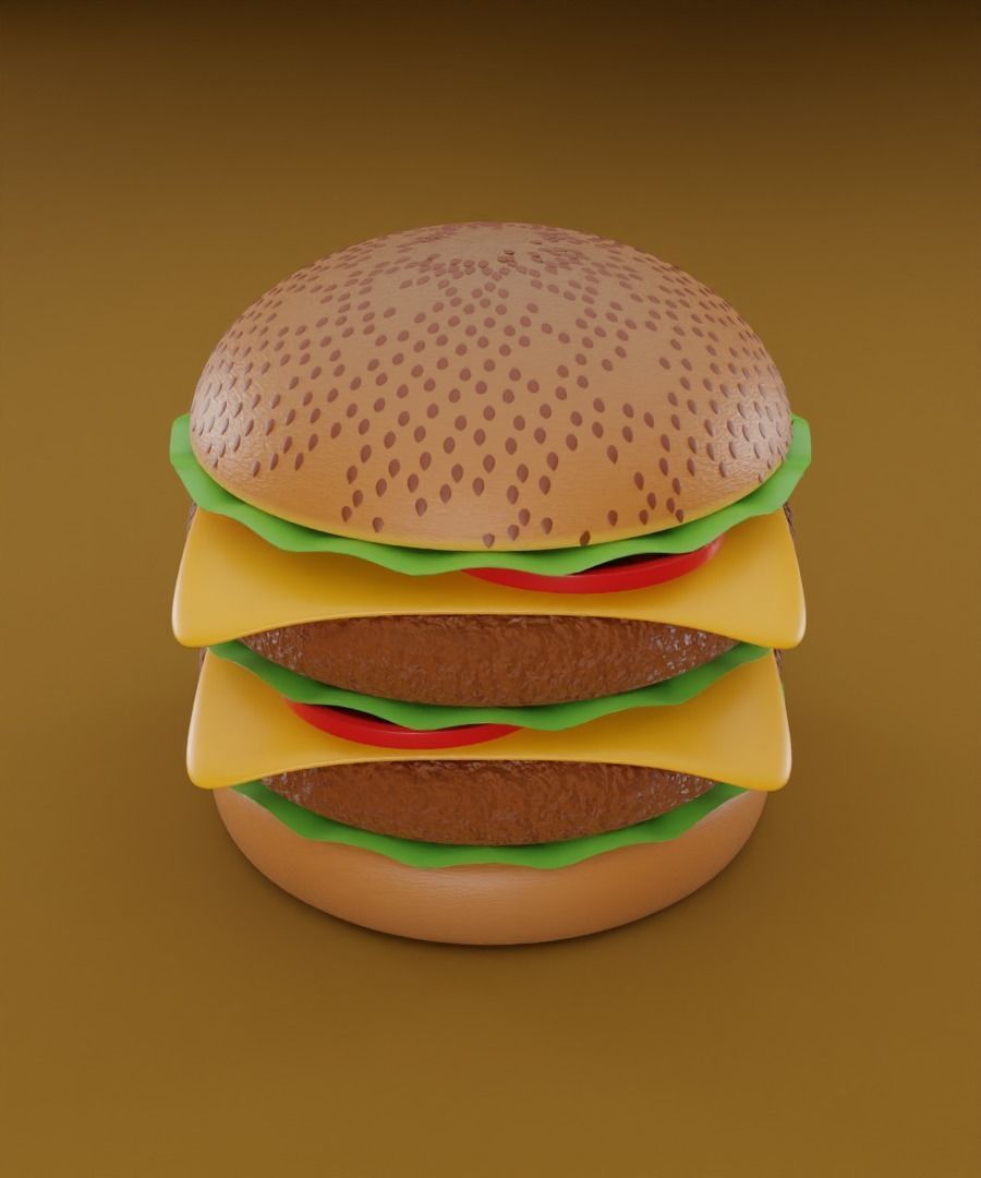 Burger 3D model 3D model_2