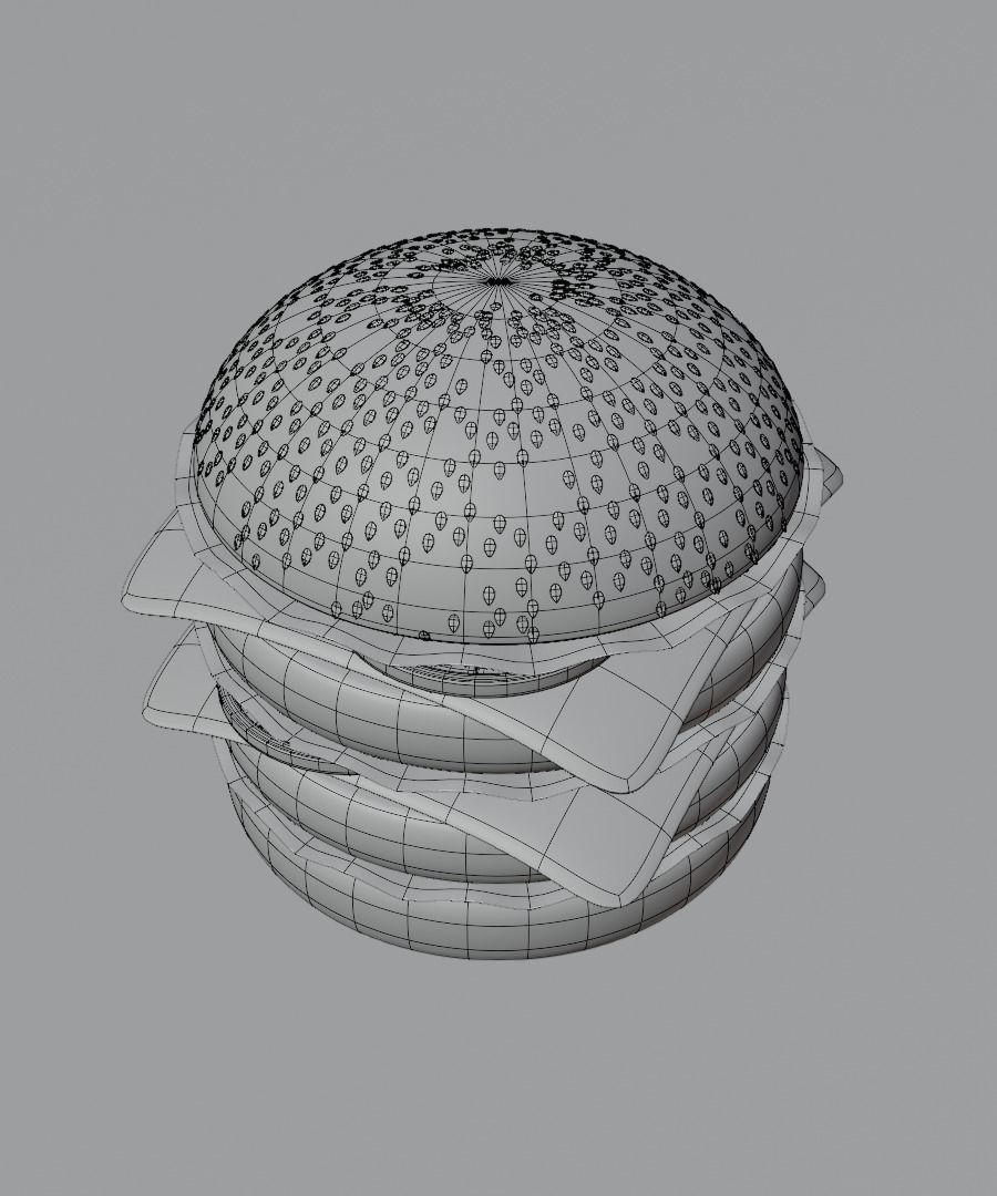 Burger 3D model 3D model_33