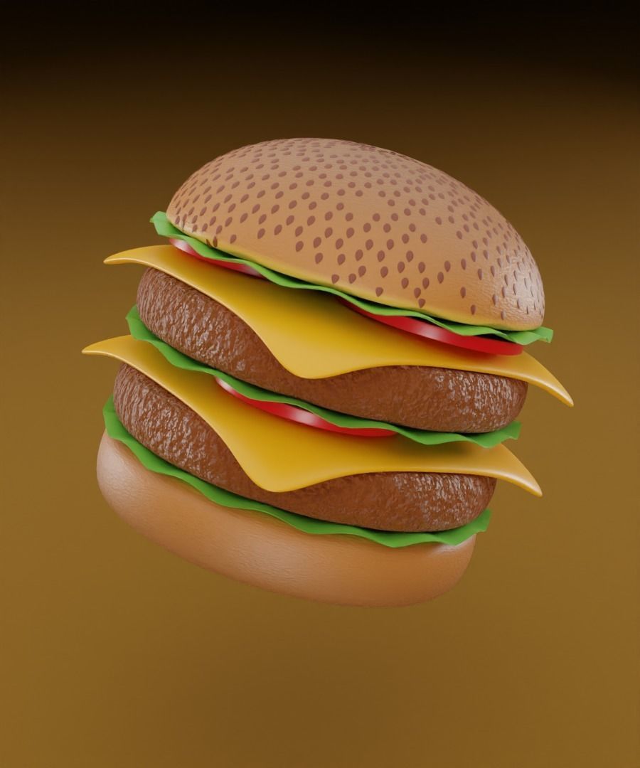 Burger 3D model 3D model_8