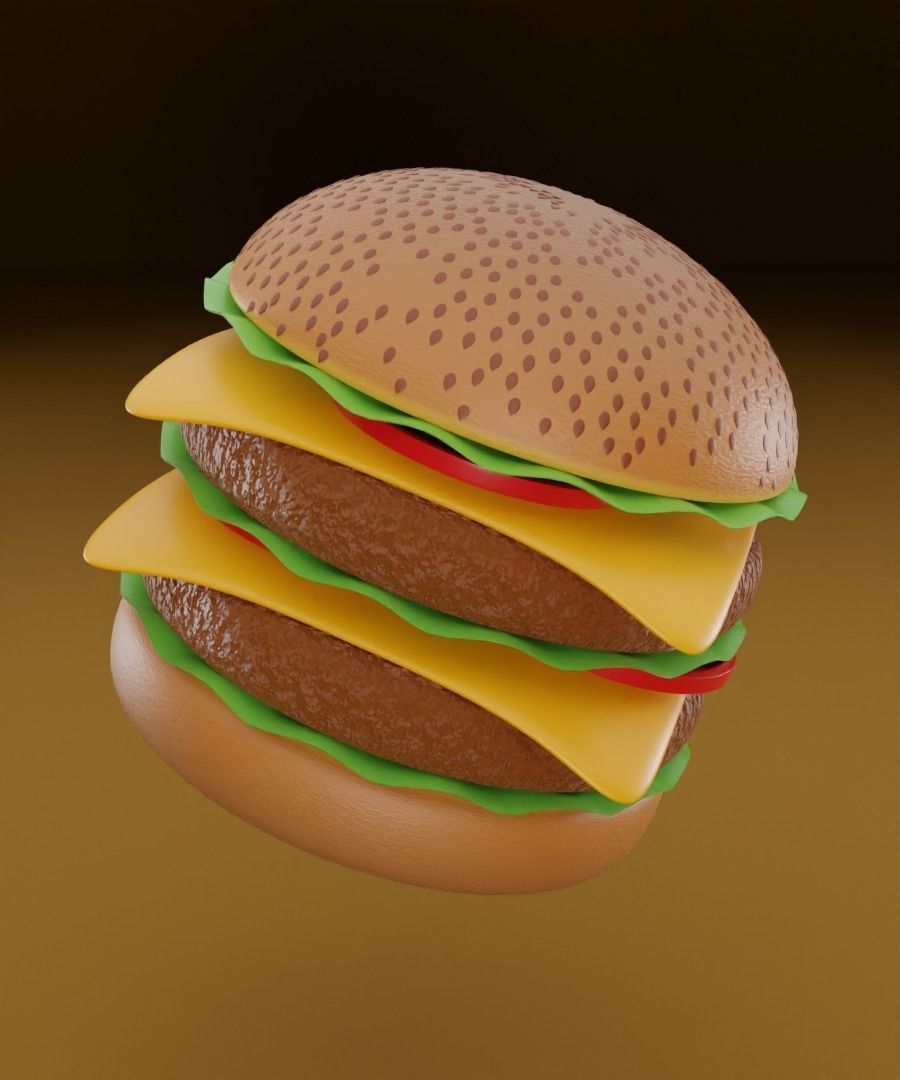 Burger 3D model 3D model_14