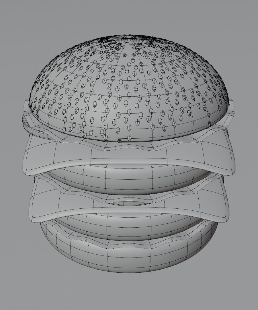 Burger 3D model 3D model_36