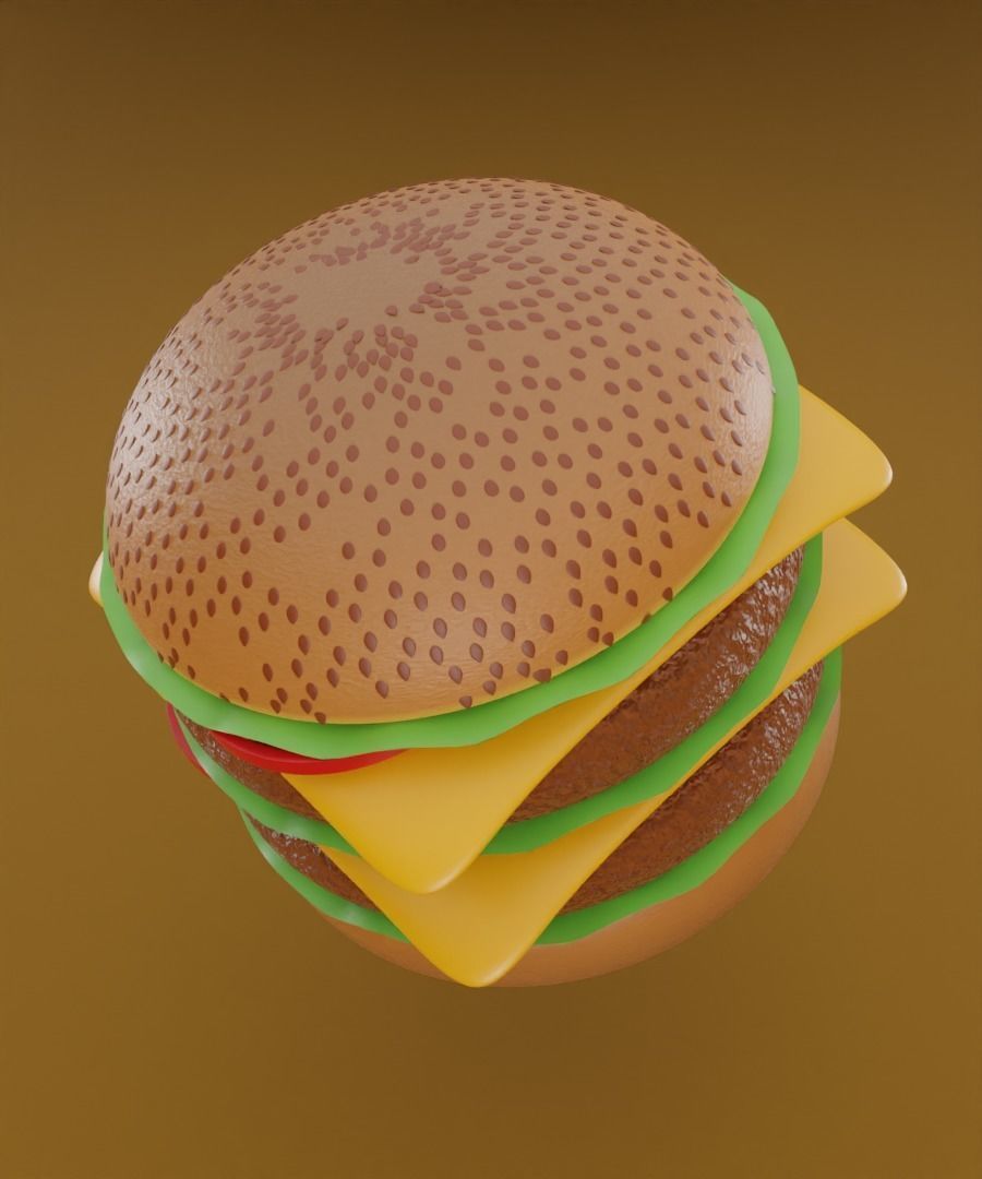 Burger 3D model 3D model_11