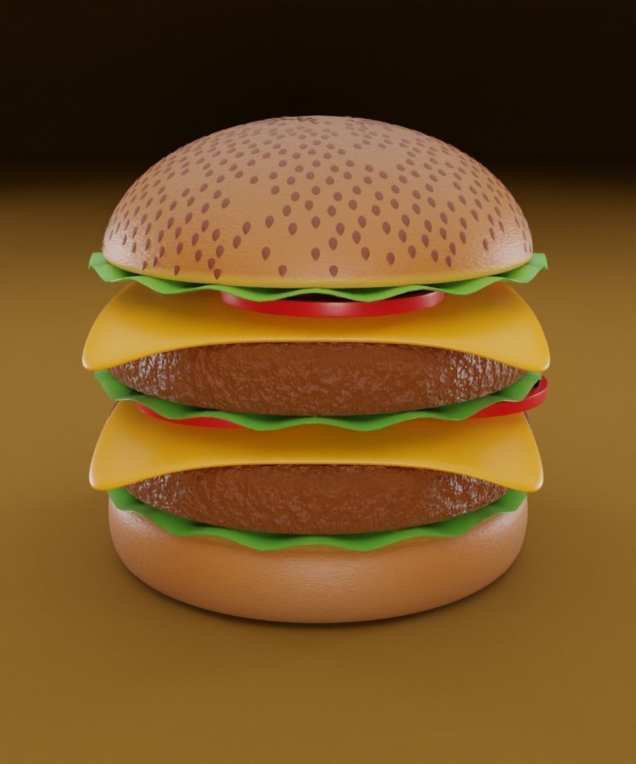 Burger 3D model 3D model_4