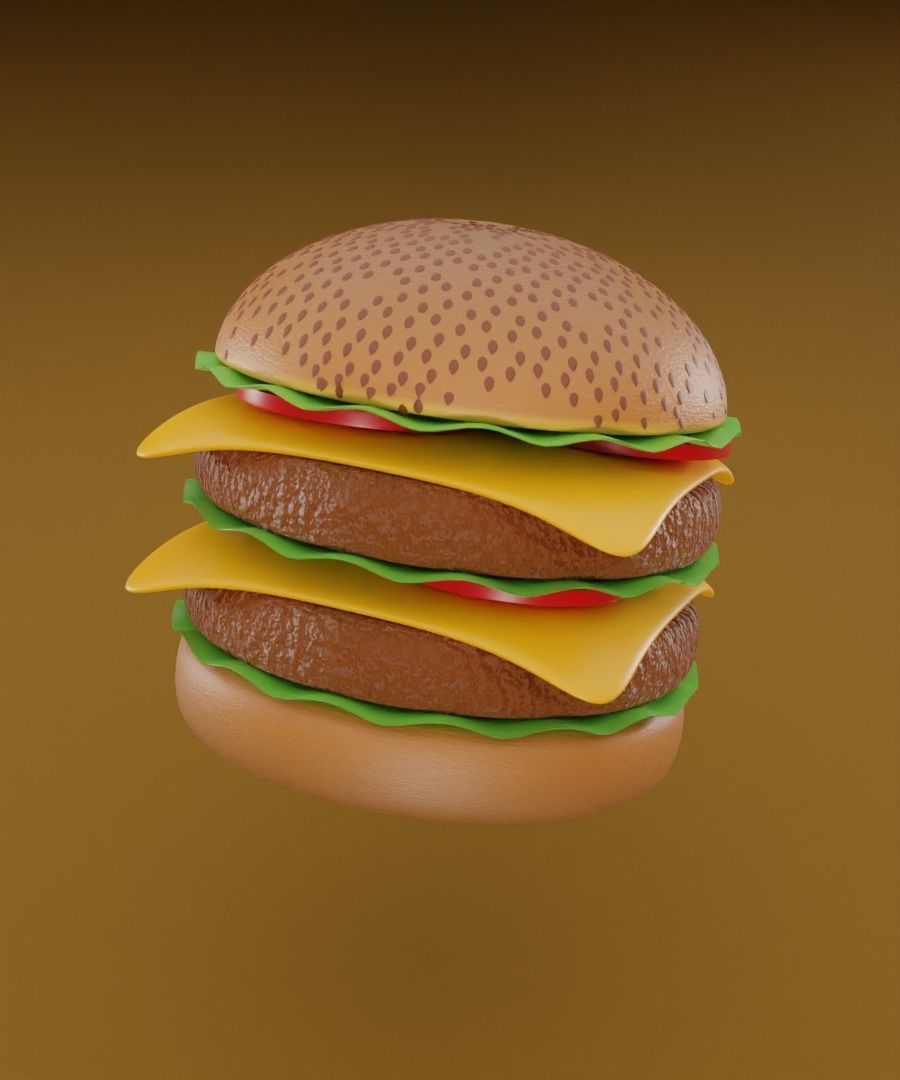 Burger 3D model 3D model_17