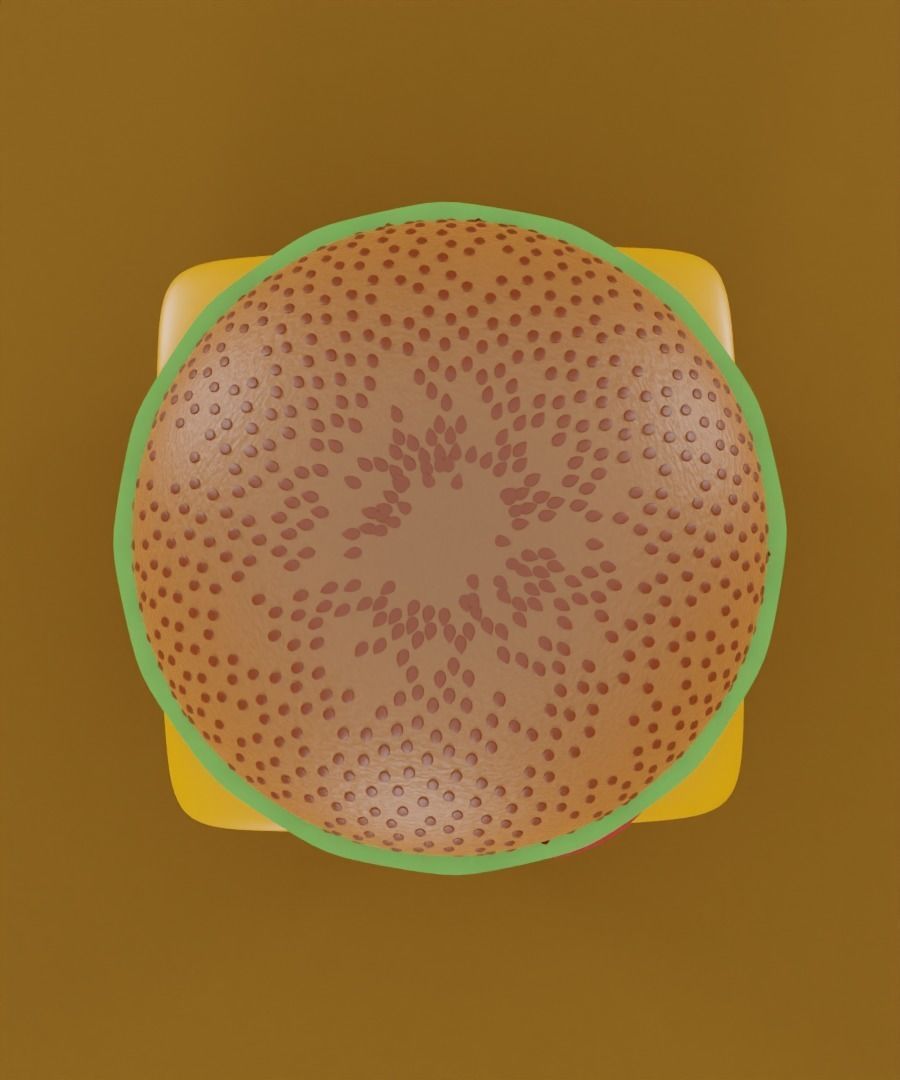 Burger 3D model 3D model_3