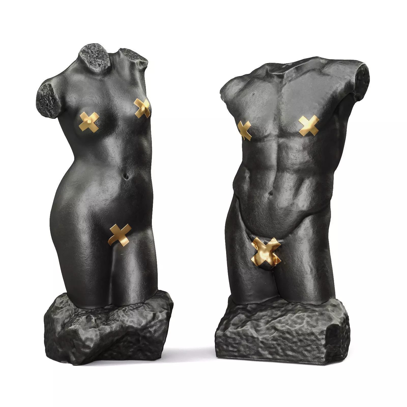 Dionysus and Venus torso sculpture 3D model_0