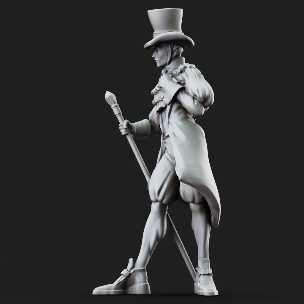 Male Dancer - 3D Printable TTRPG - PRESUPPORTED - 32mm Scale 3D print model_7