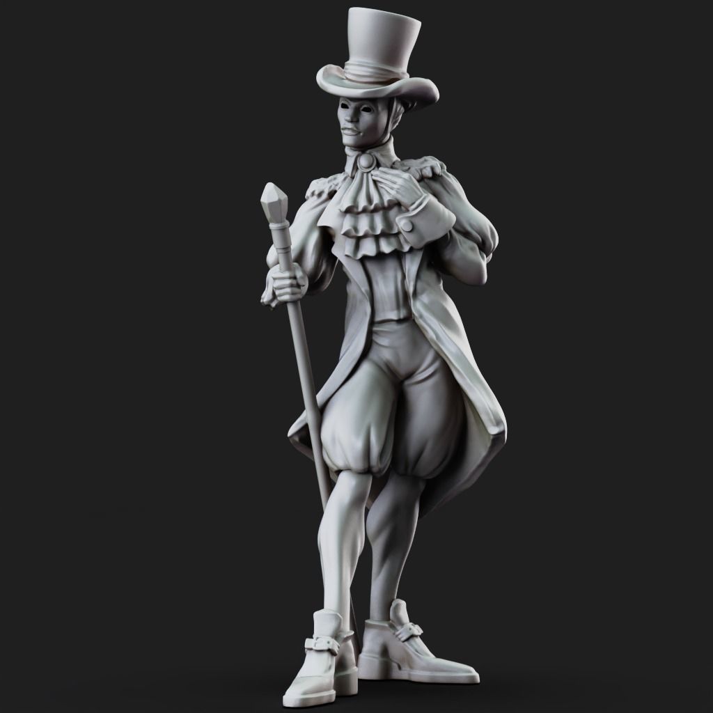 Male Dancer - 3D Printable TTRPG - PRESUPPORTED - 32mm Scale 3D print model_4