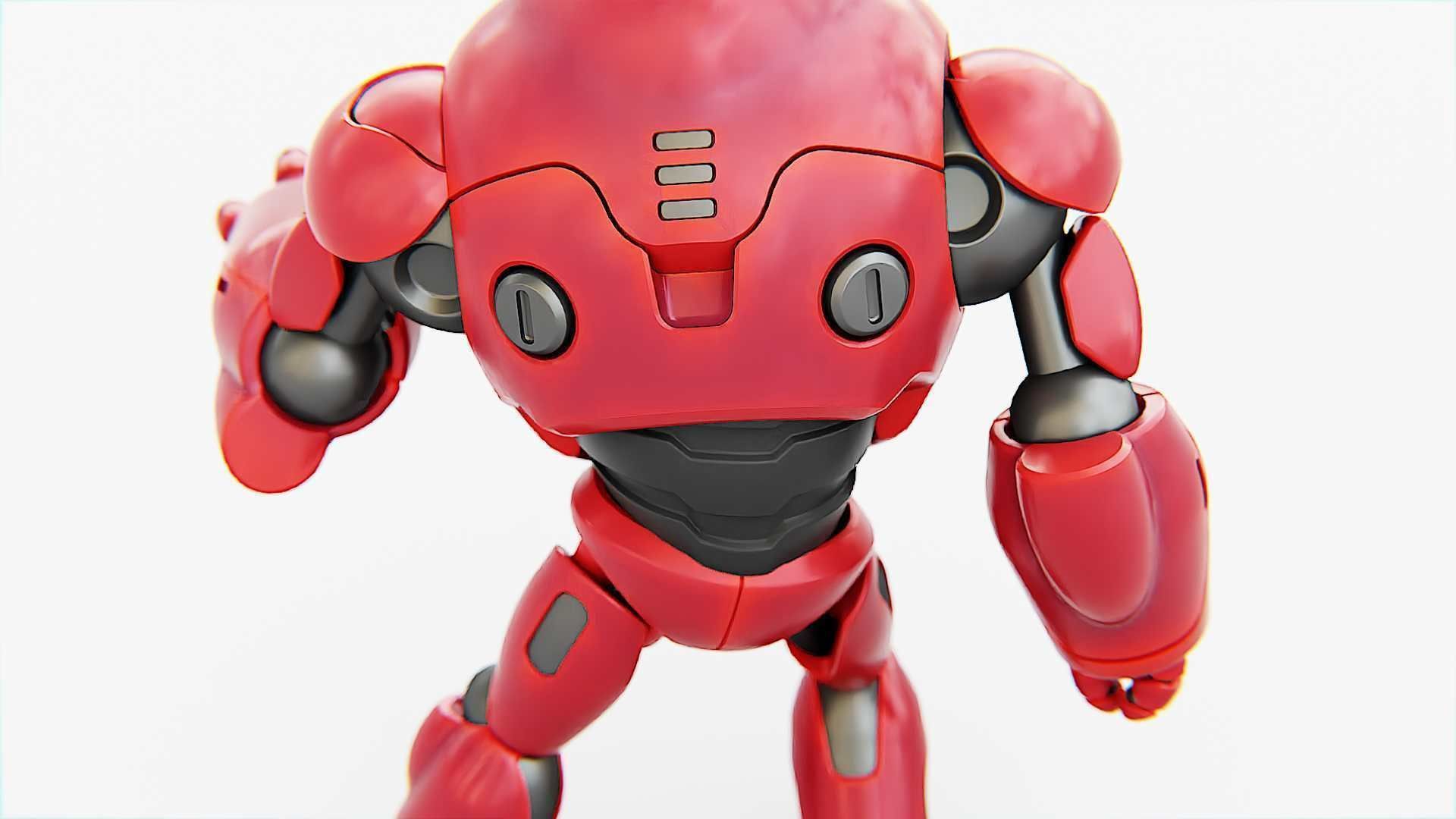 ASTRONAUT BOT V-2000  RIGGED 3D model_20