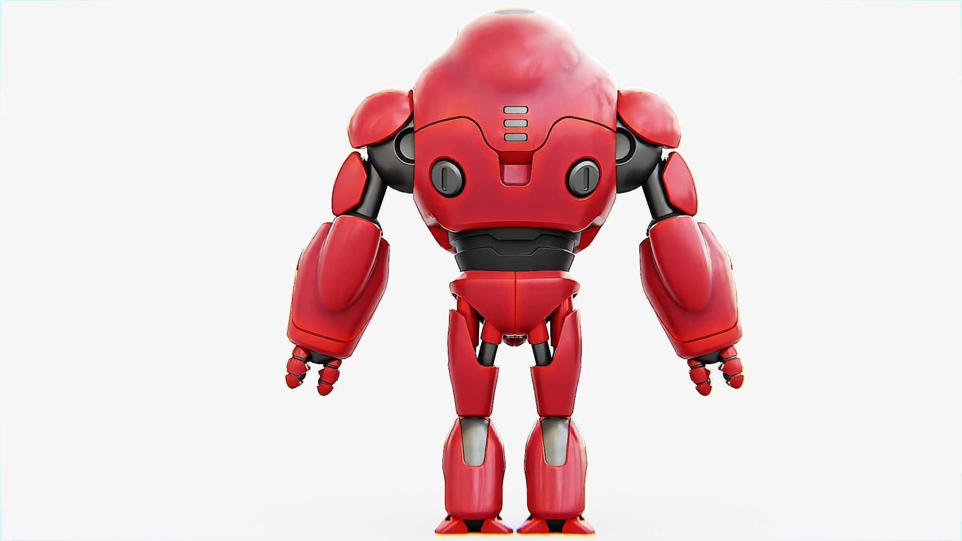 ASTRONAUT BOT V-2000  RIGGED 3D model_29