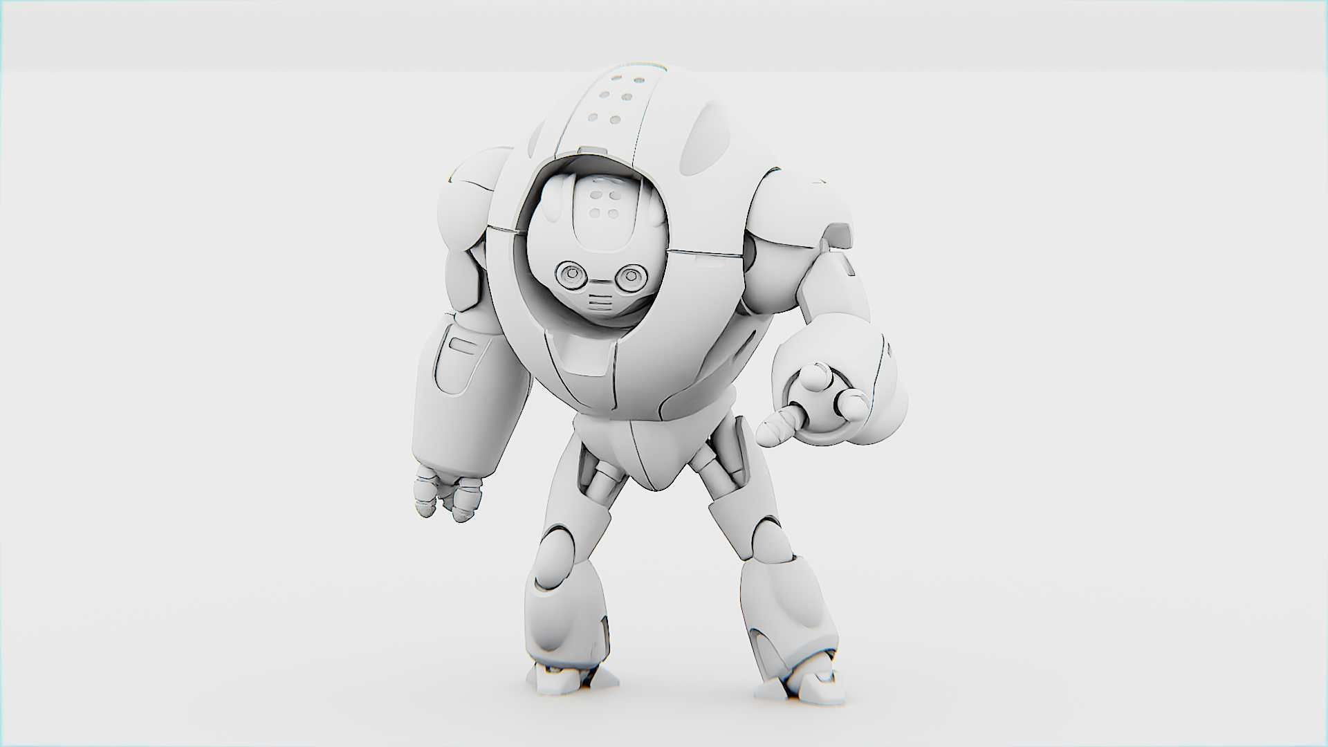 ASTRONAUT BOT V-2000  RIGGED 3D model_31