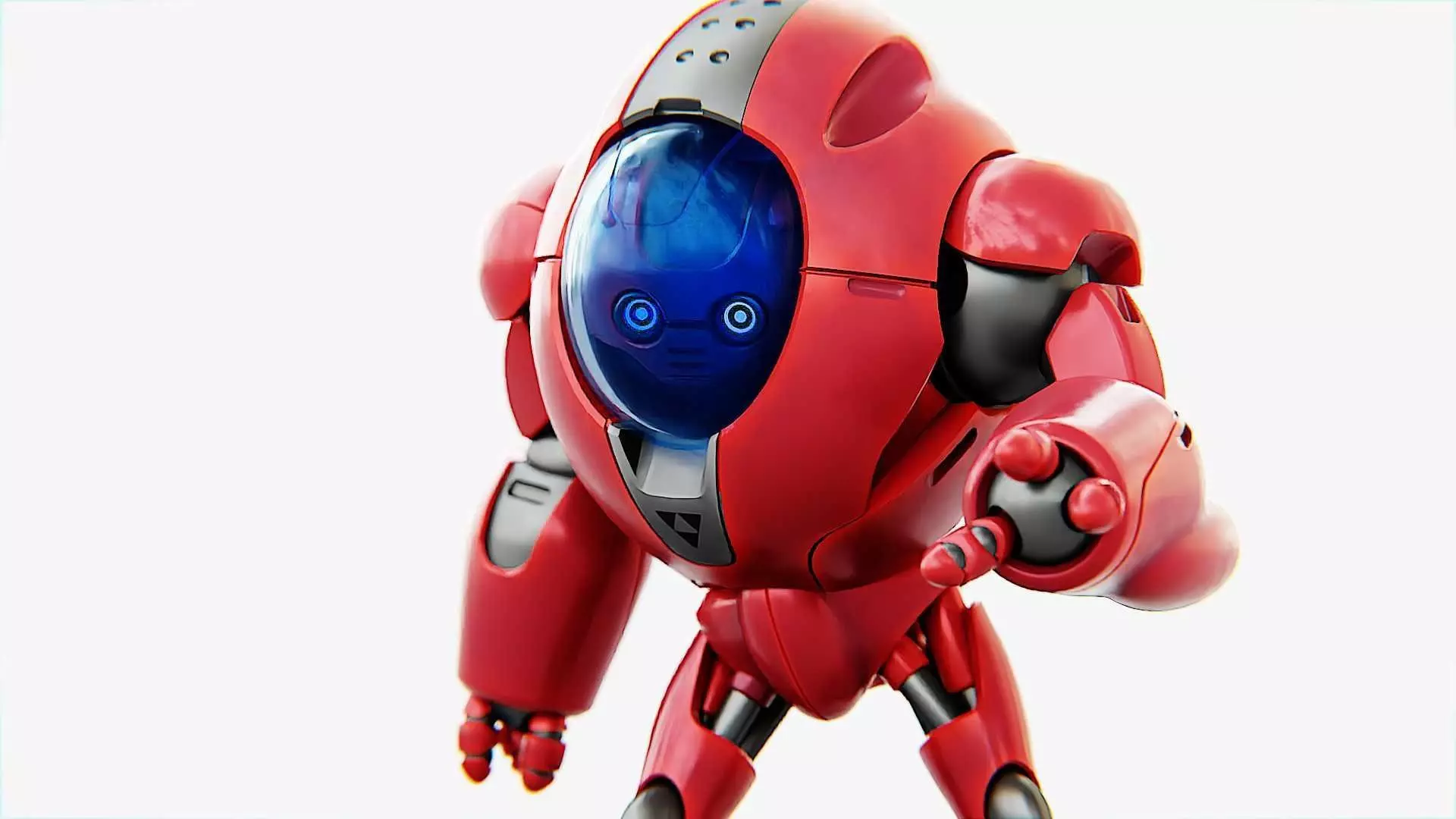 ASTRONAUT BOT V-2000  RIGGED 3D model_0