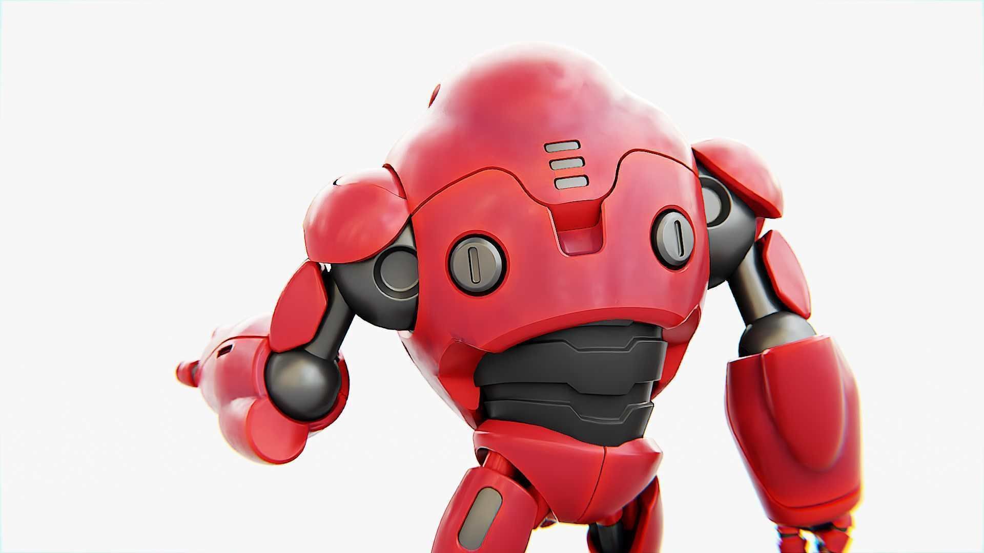 ASTRONAUT BOT V-2000  RIGGED 3D model_9