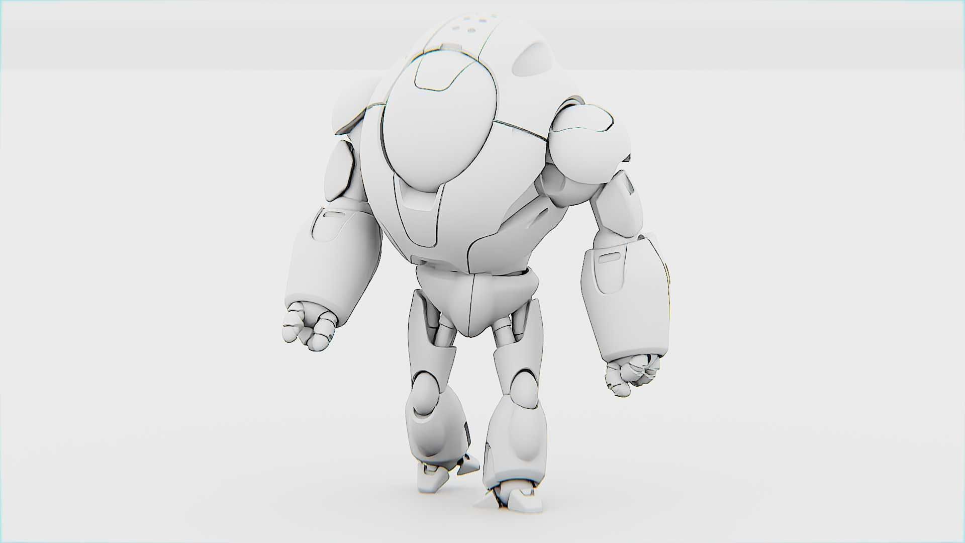 ASTRONAUT BOT V-2000  RIGGED 3D model_34