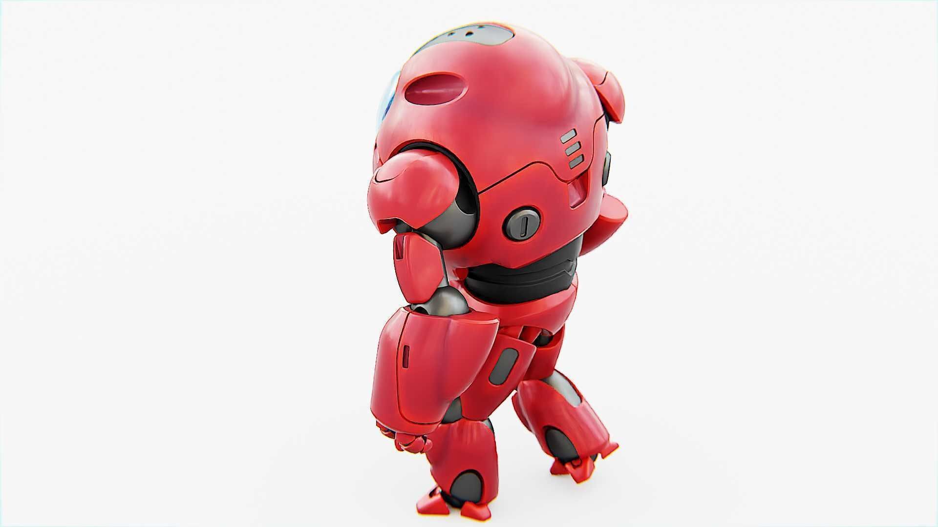 ASTRONAUT BOT V-2000  RIGGED 3D model_26