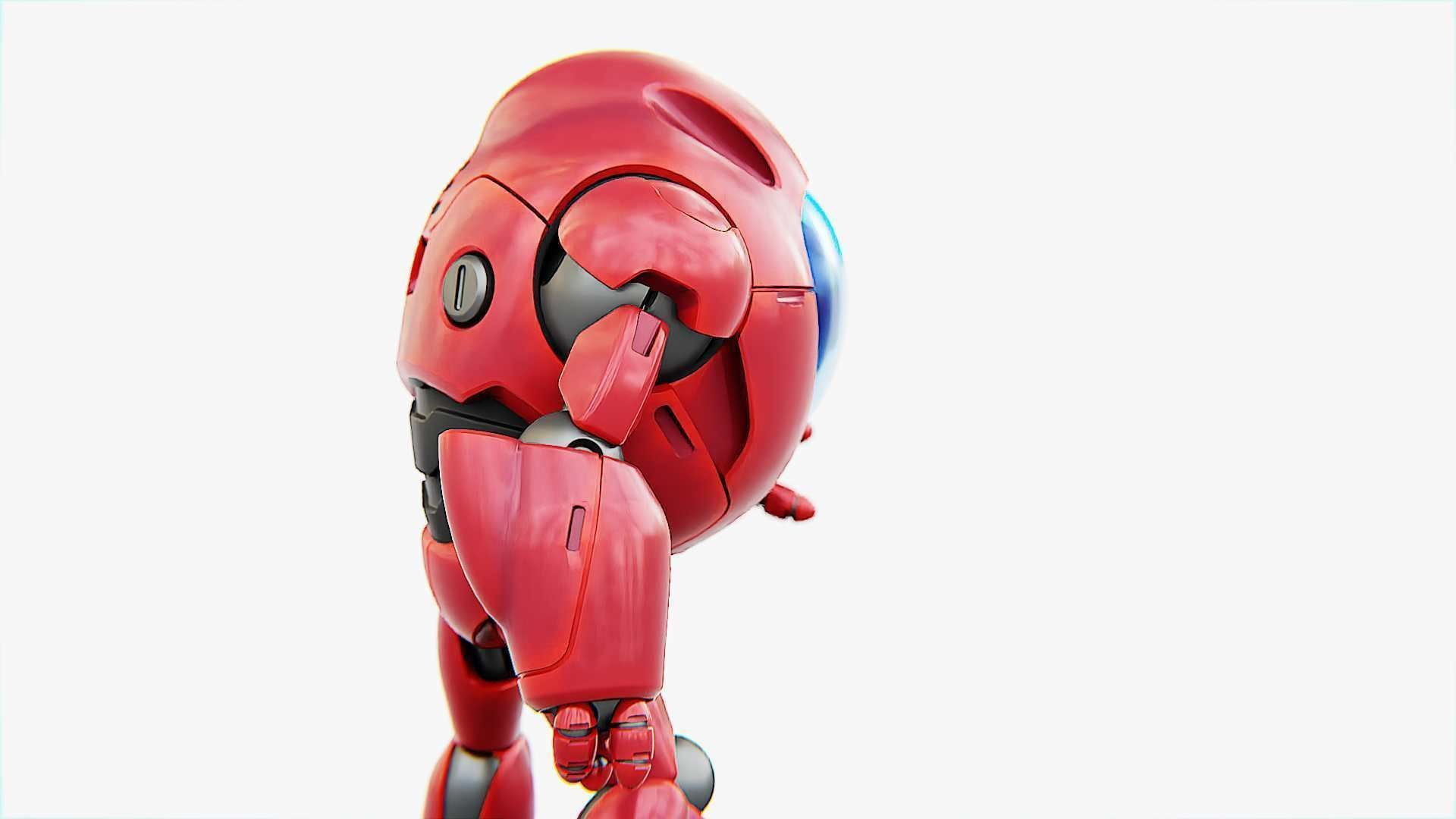 ASTRONAUT BOT V-2000  RIGGED 3D model_11