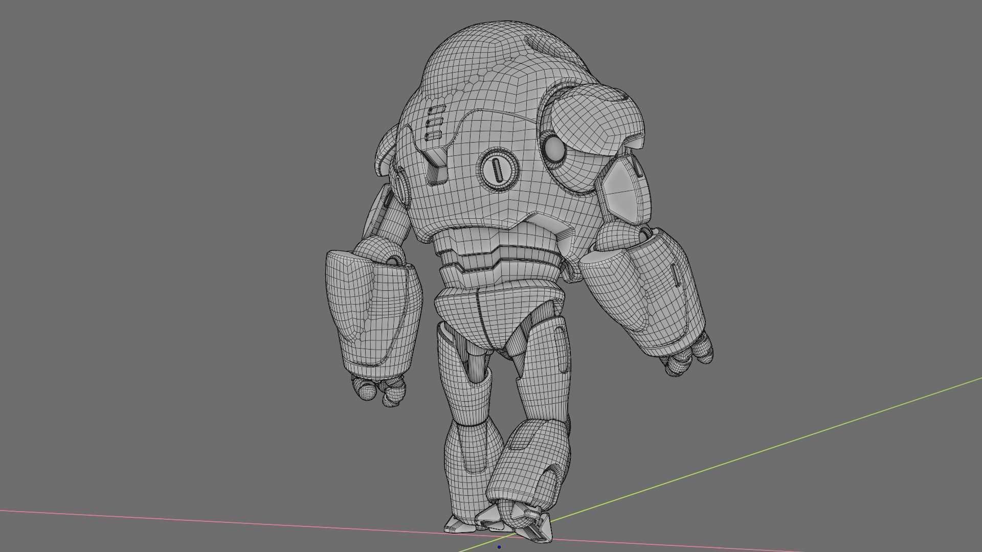 ASTRONAUT BOT V-2000  RIGGED 3D model_37