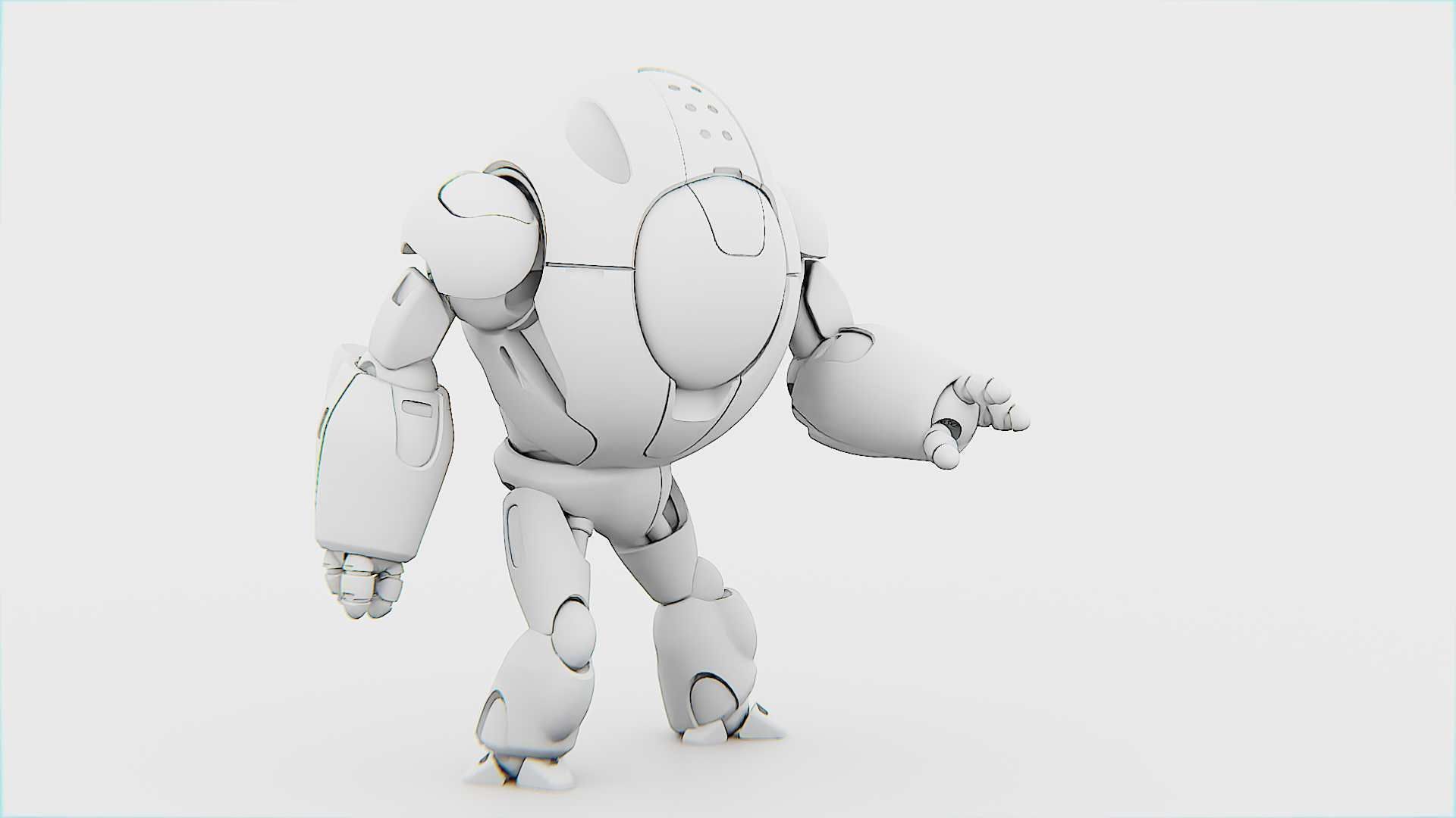 ASTRONAUT BOT V-2000  RIGGED 3D model_32