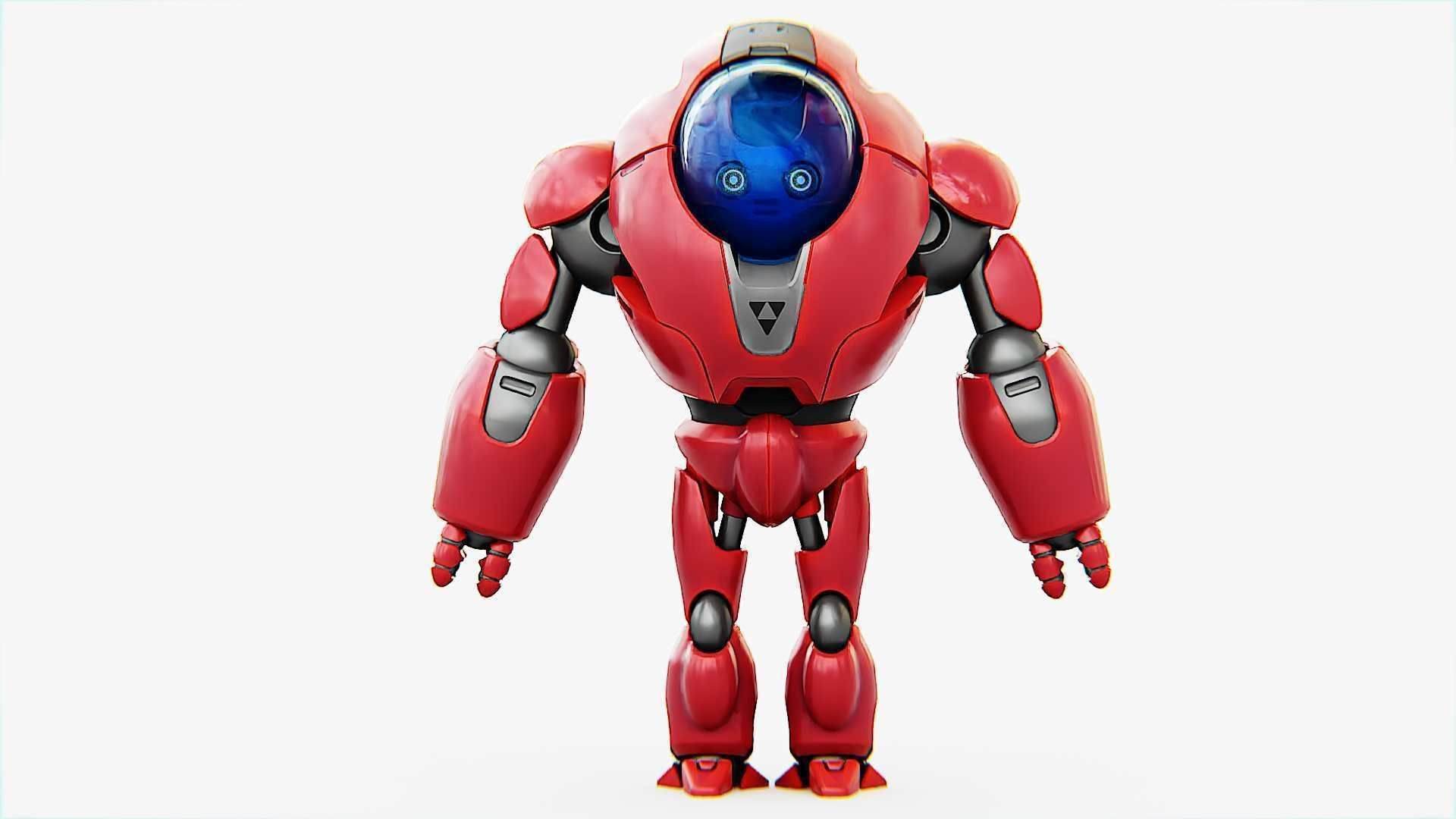 ASTRONAUT BOT V-2000  RIGGED 3D model_28