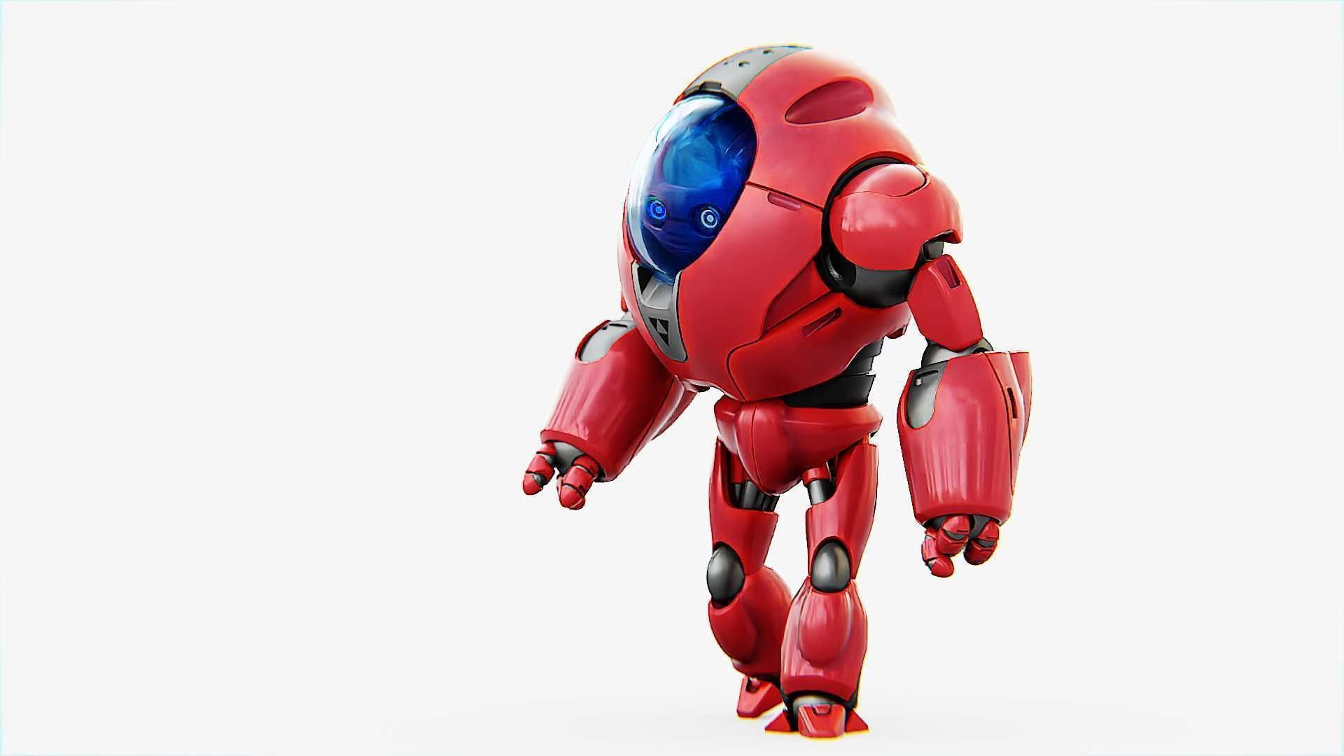 ASTRONAUT BOT V-2000  RIGGED 3D model_22