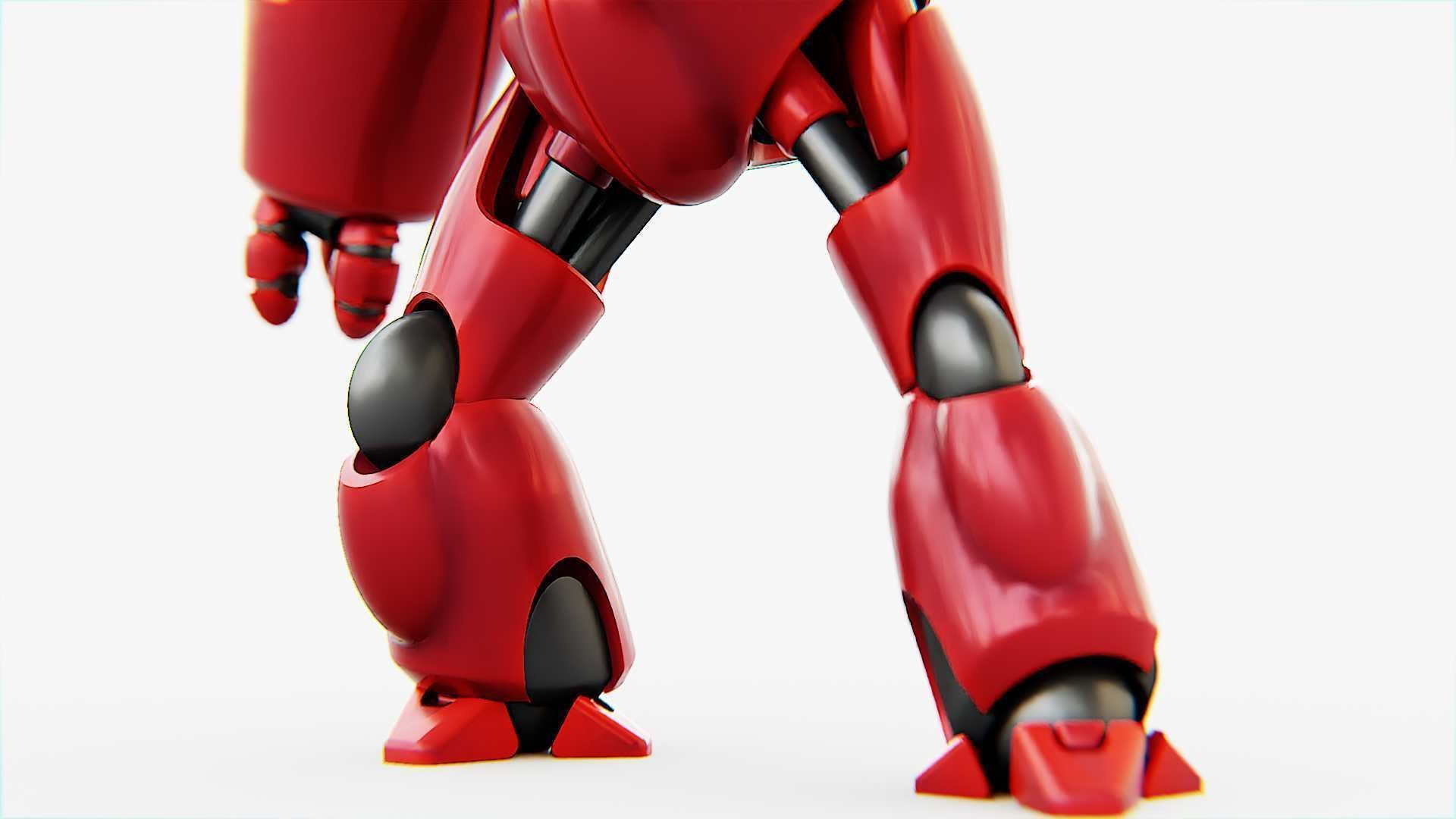 ASTRONAUT BOT V-2000  RIGGED 3D model_19