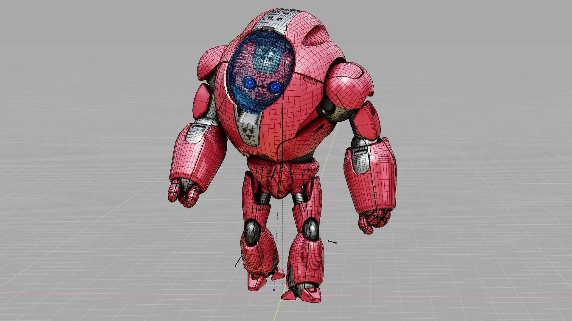 ASTRONAUT BOT V-2000  RIGGED 3D model_35