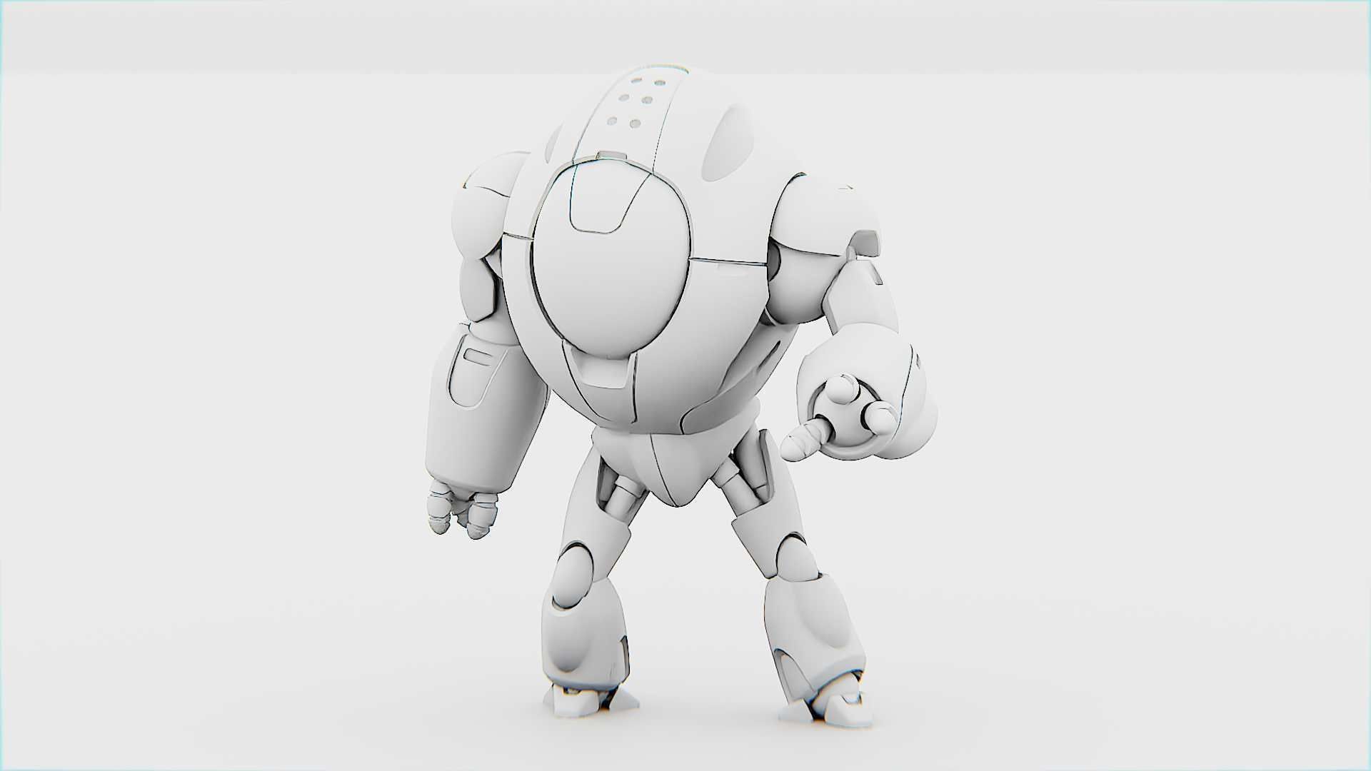 ASTRONAUT BOT V-2000  RIGGED 3D model_30