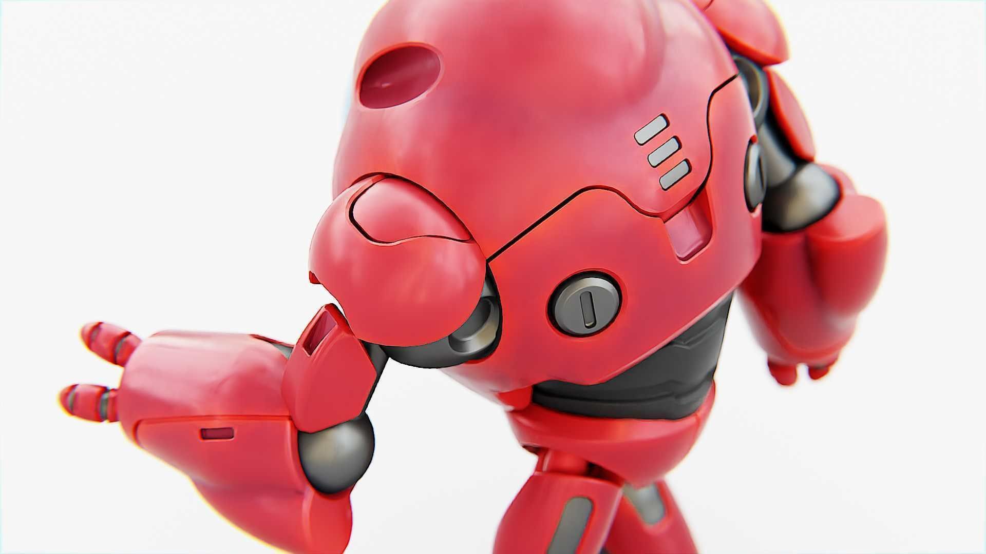 ASTRONAUT BOT V-2000  RIGGED 3D model_18