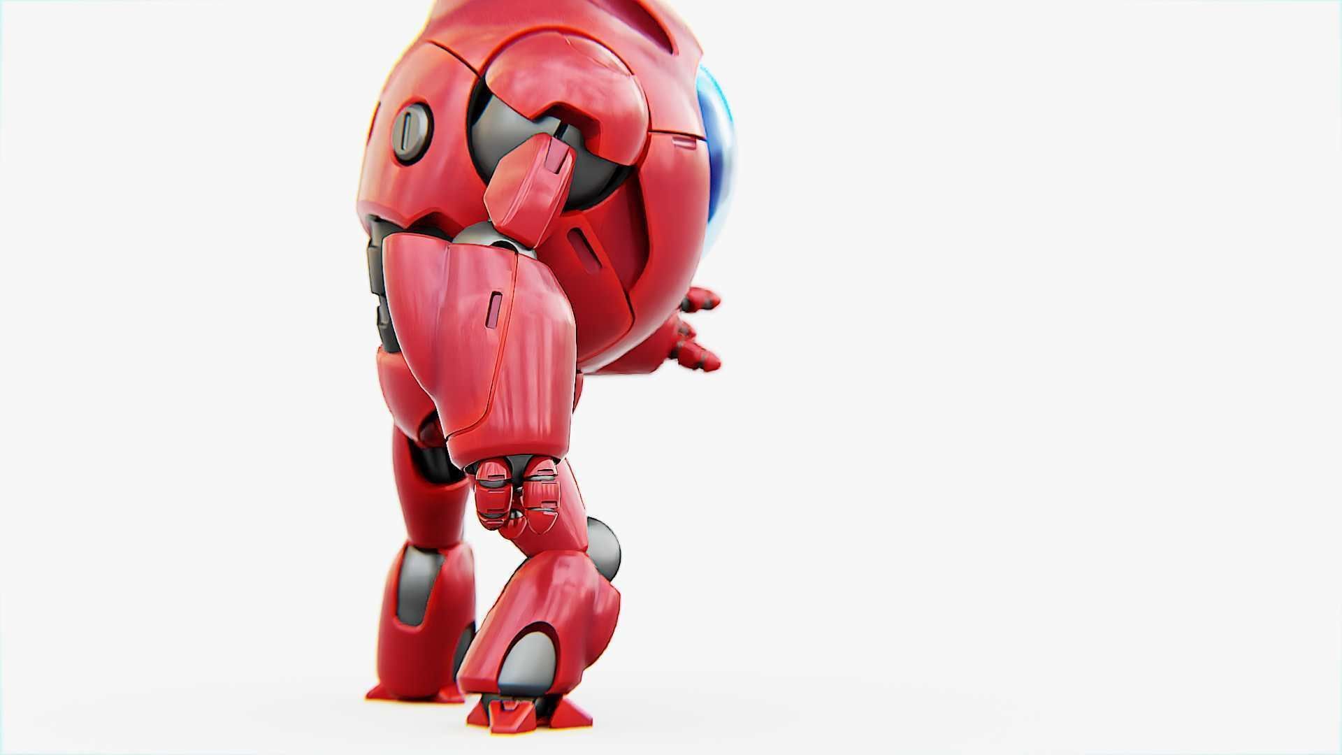 ASTRONAUT BOT V-2000  RIGGED 3D model_12