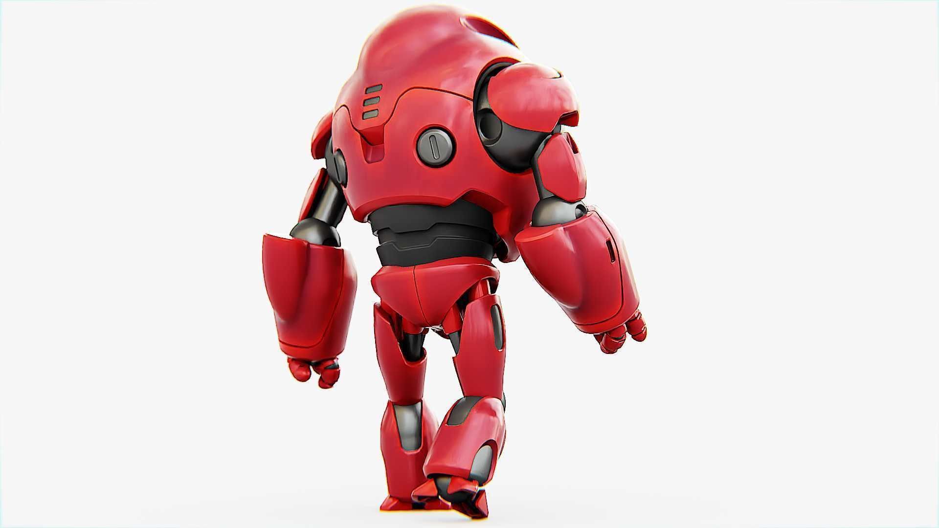 ASTRONAUT BOT V-2000  RIGGED 3D model_25