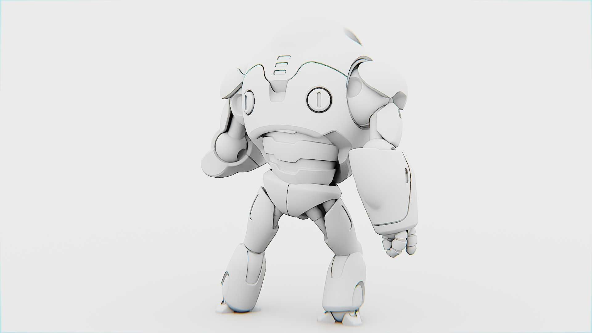 ASTRONAUT BOT V-2000  RIGGED 3D model_33
