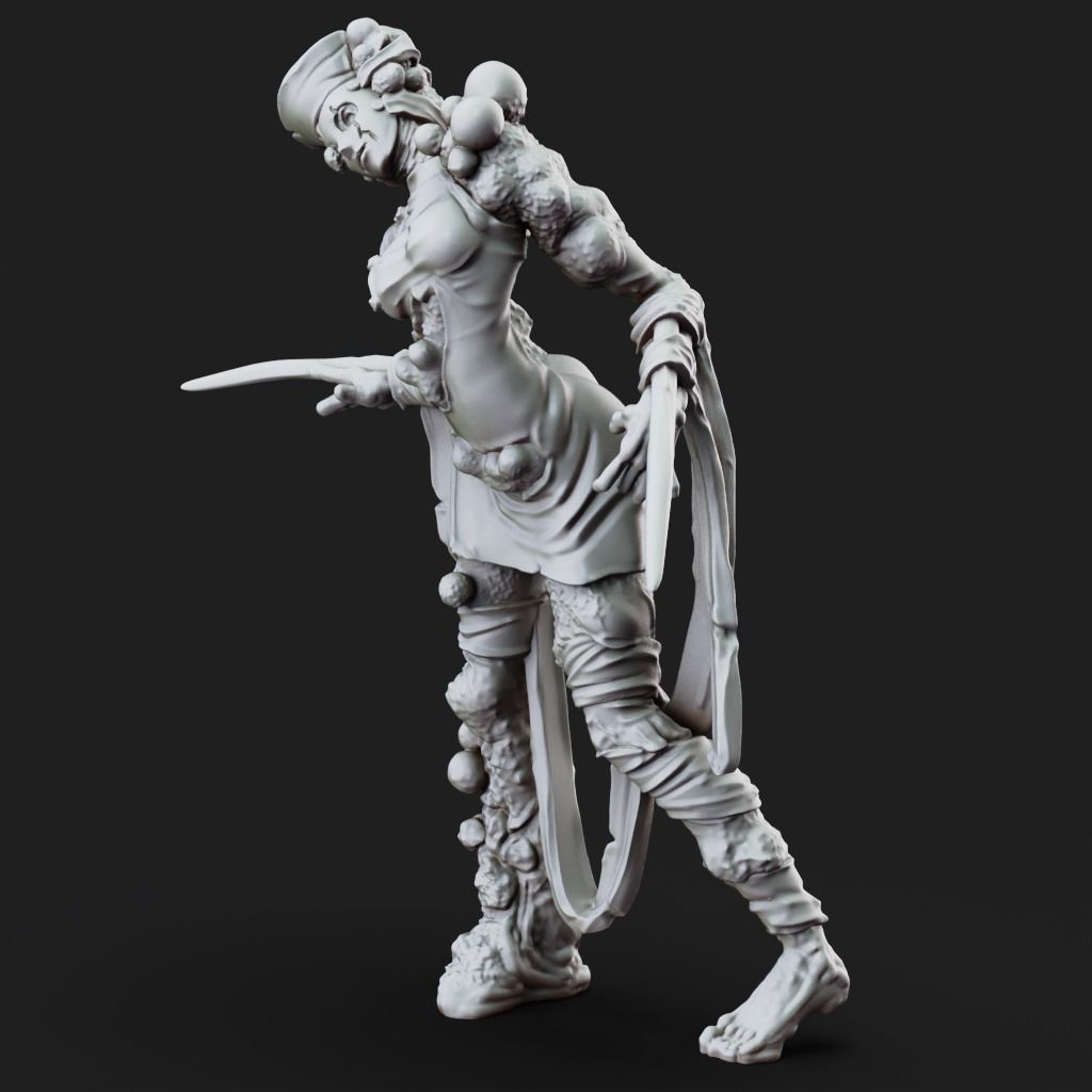 The Nurse - 3D Printable TTRPG - PRESUPPORTED - 32mm Scale 3D print model_9