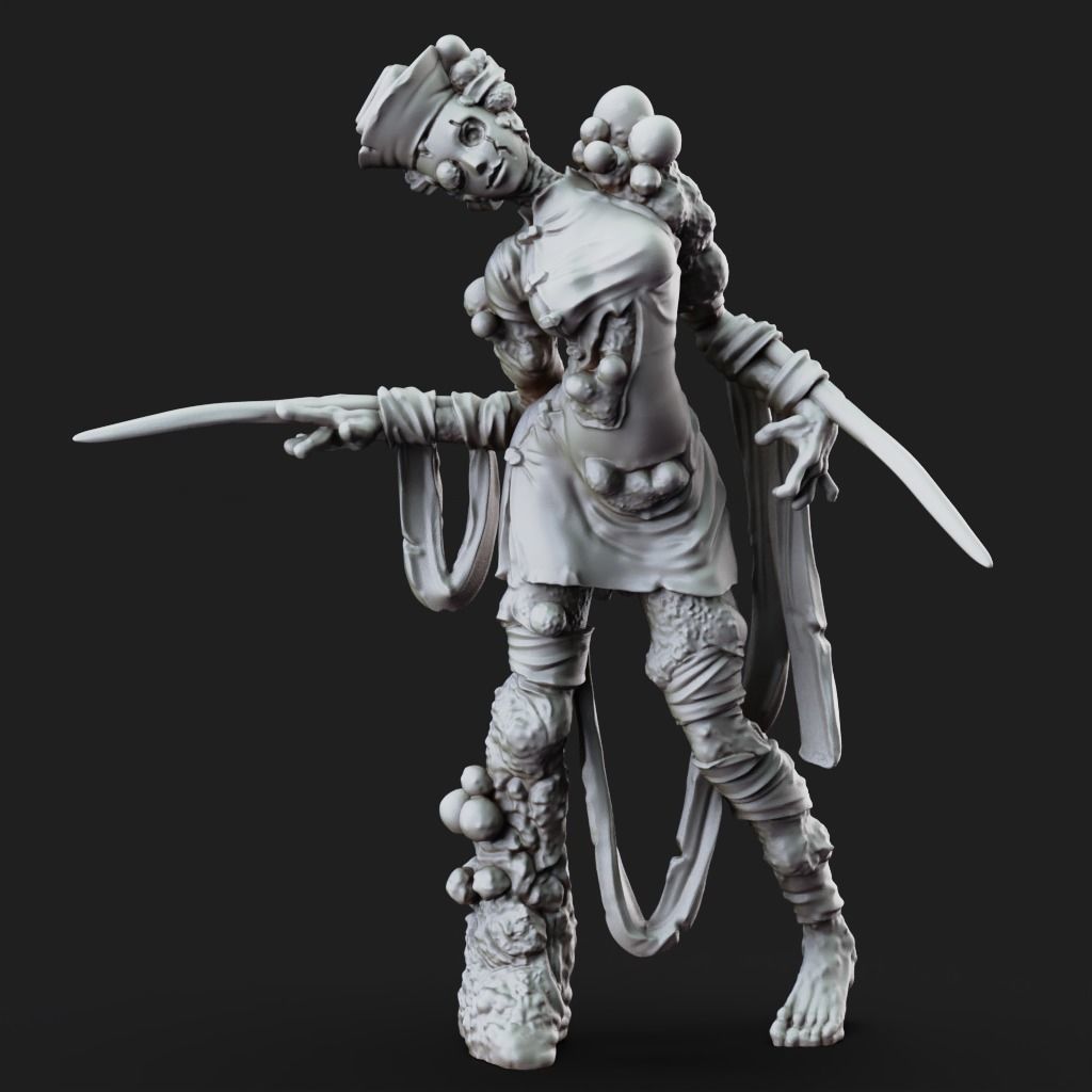 The Nurse - 3D Printable TTRPG - PRESUPPORTED - 32mm Scale 3D print model_4