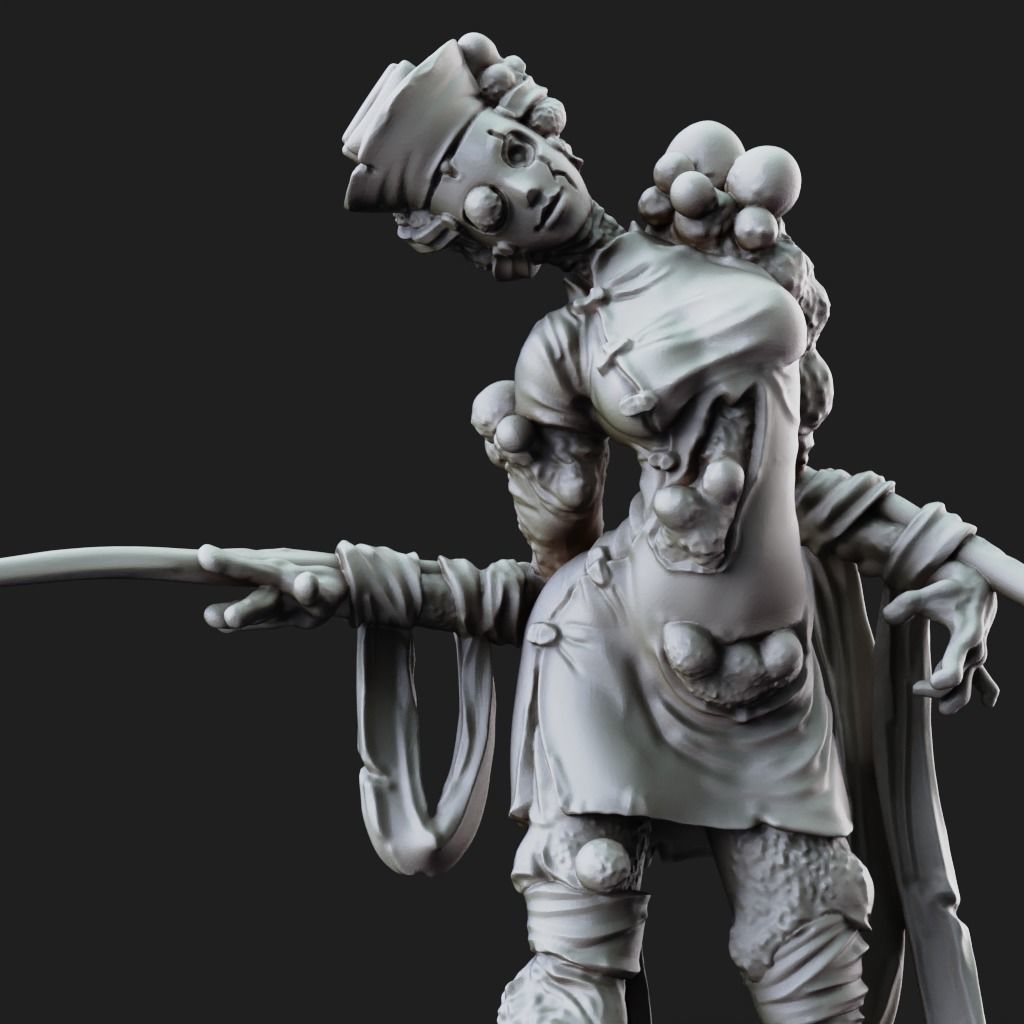 The Nurse - 3D Printable TTRPG - PRESUPPORTED - 32mm Scale 3D print model_3
