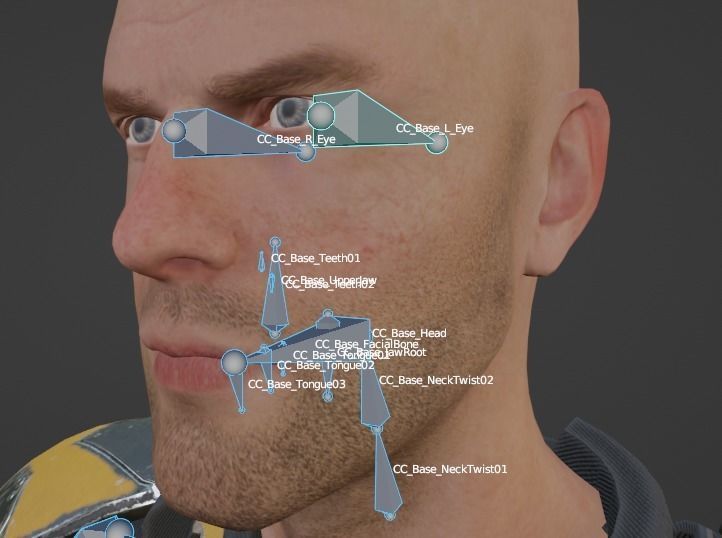 Sci-fi armored human warrior gameready character model Low-poly 3D model_43