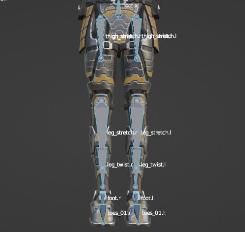 Sci-fi armored human warrior gameready character model Low-poly 3D model_40