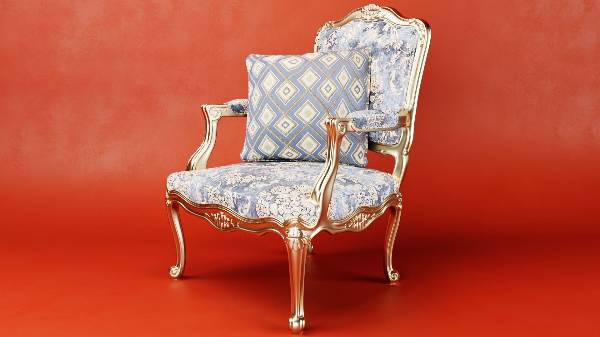 Royal Table Chair 3D model_2