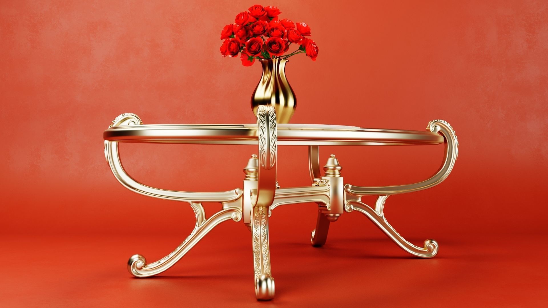 Royal Table Chair 3D model_3