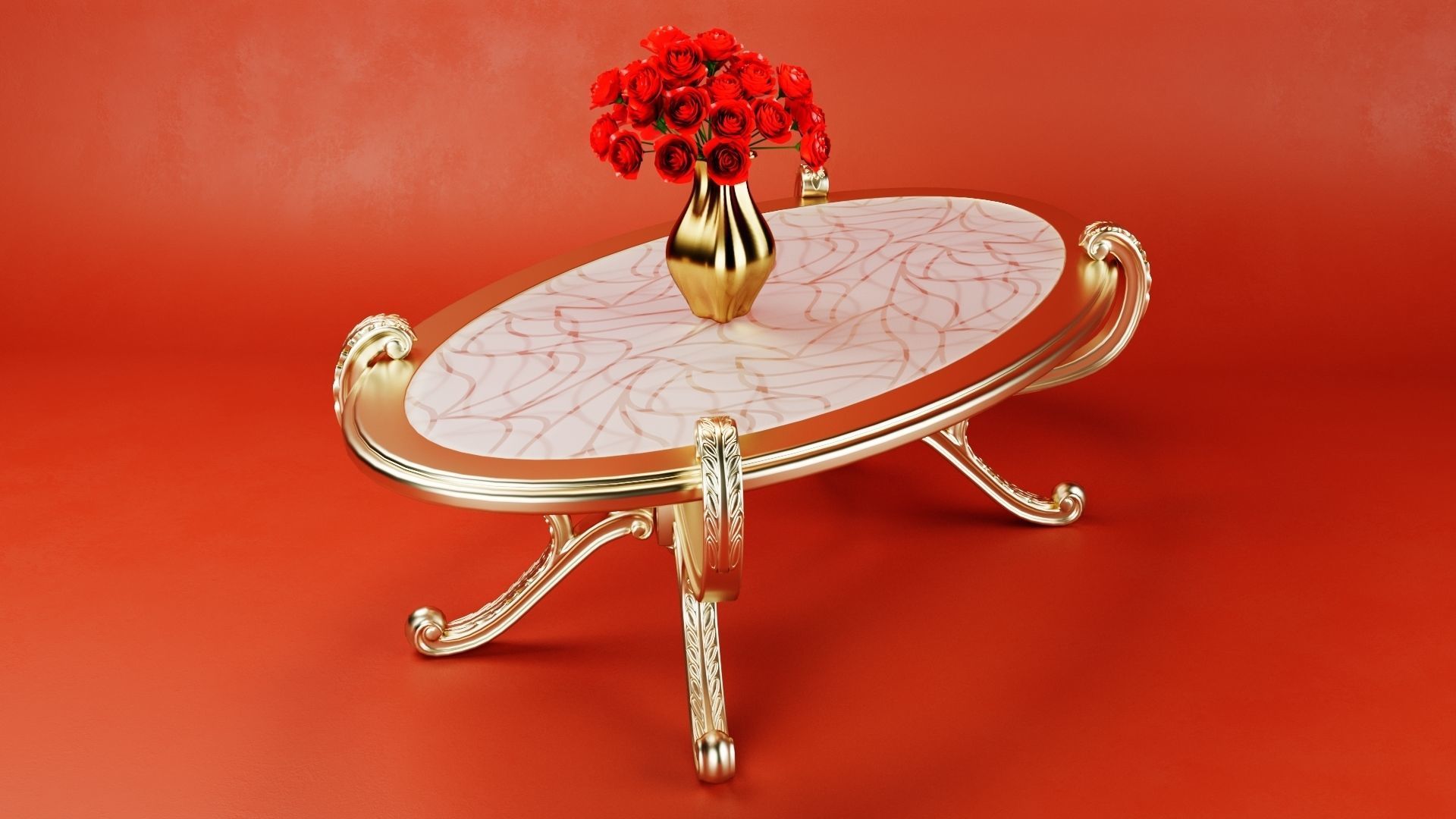 Royal Table Chair 3D model_4