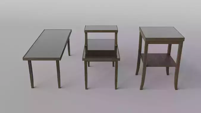 Antique Wooden Table Set